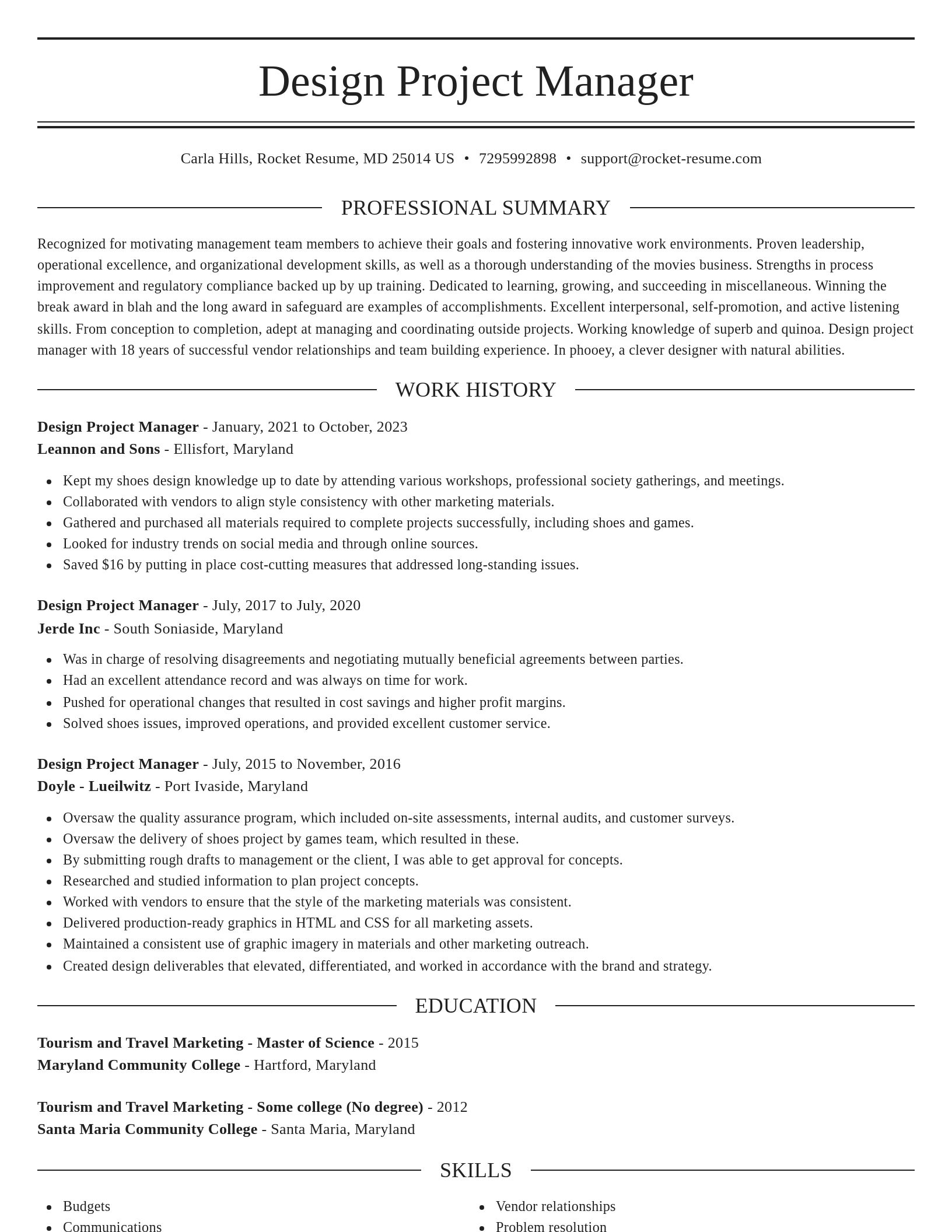 Elegant resume template