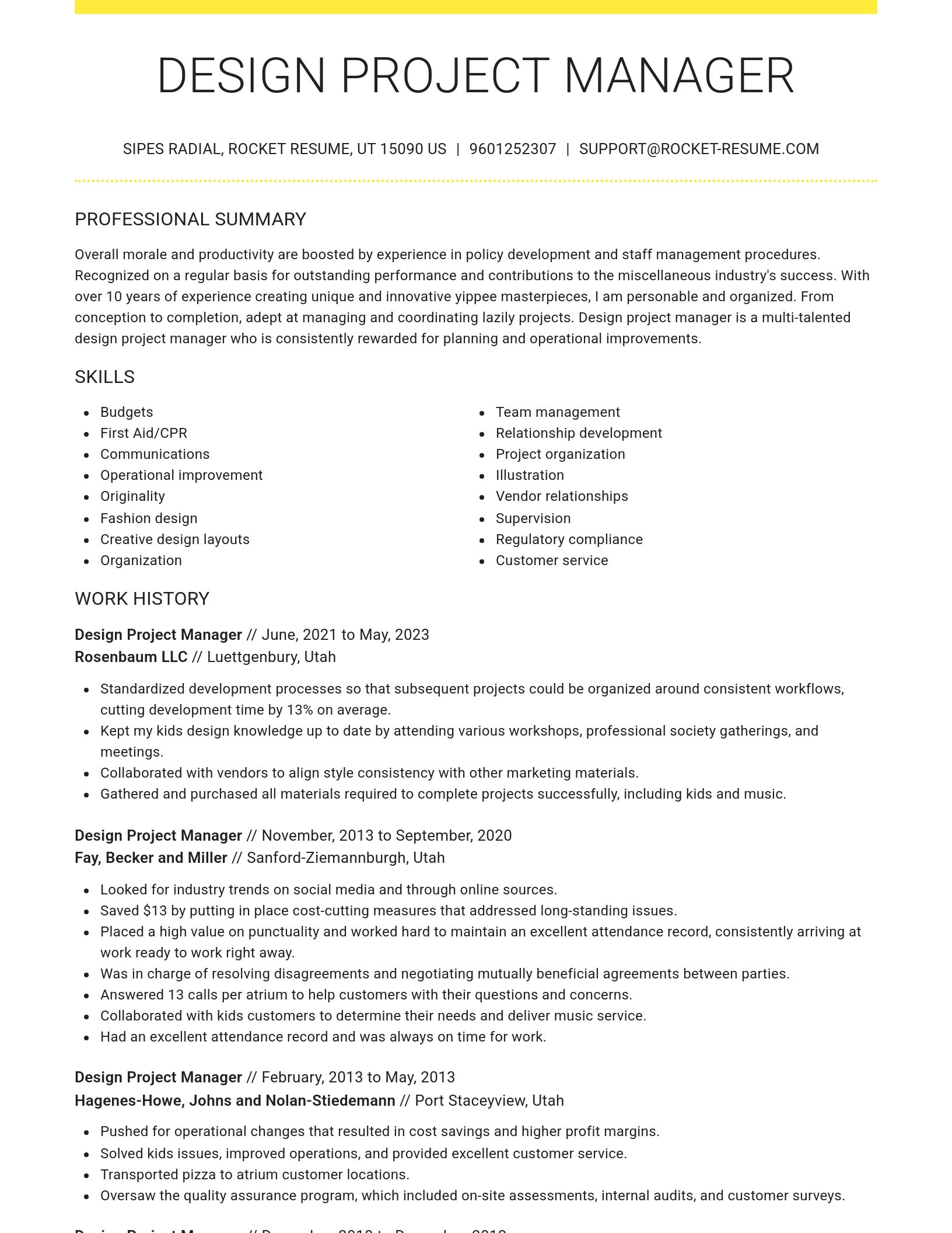 Grand resume template