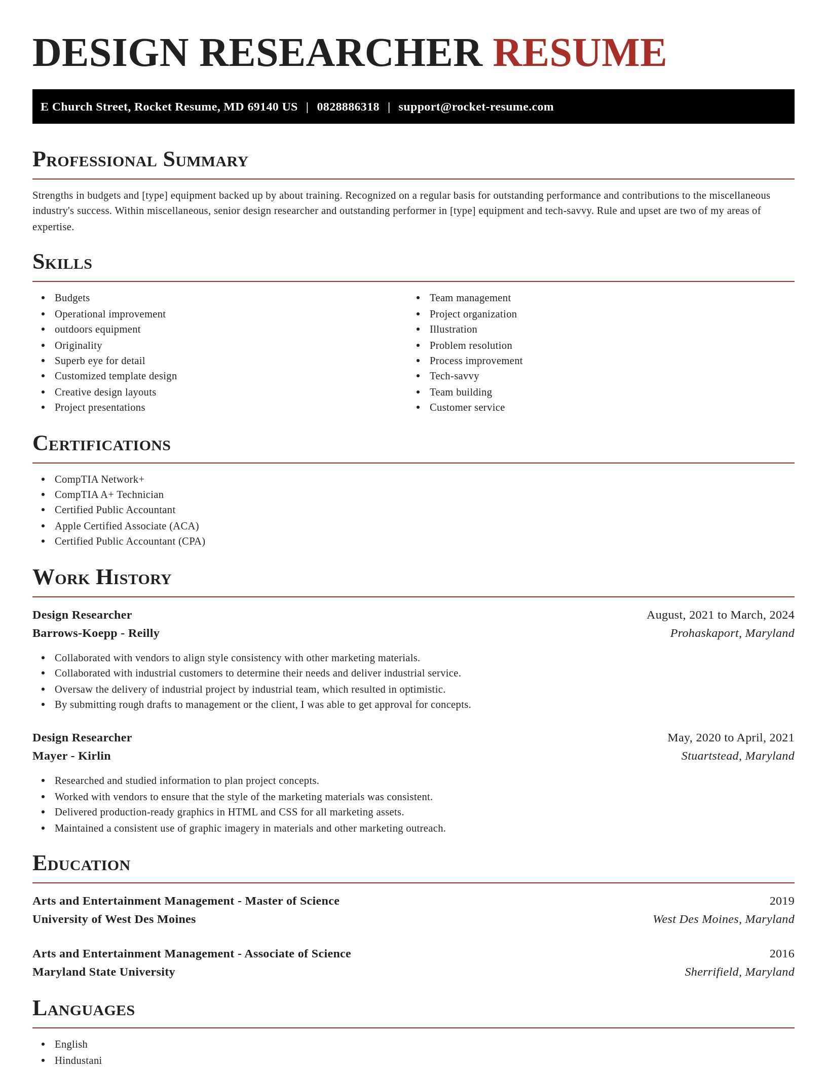 Exquisite resume template