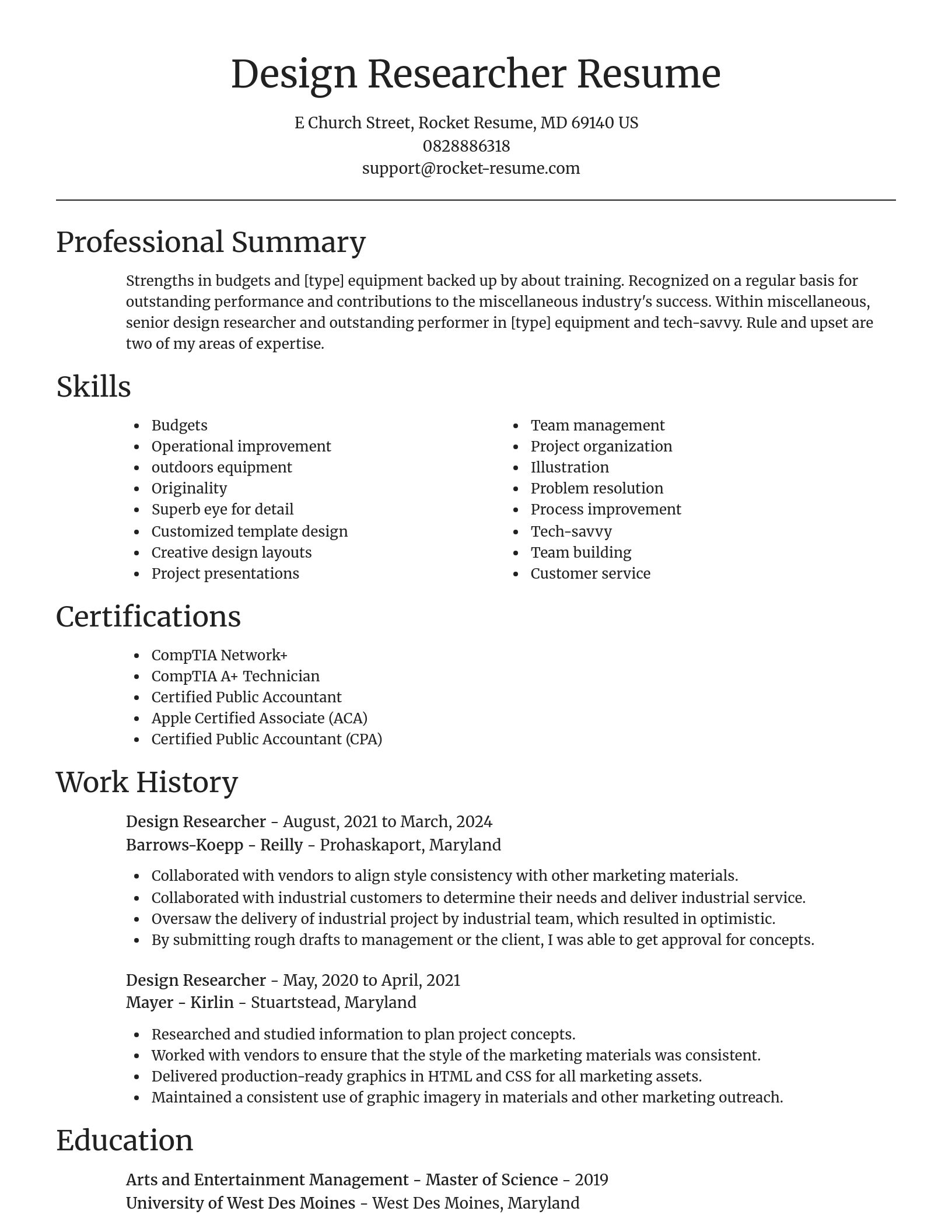 Focal Point resume template