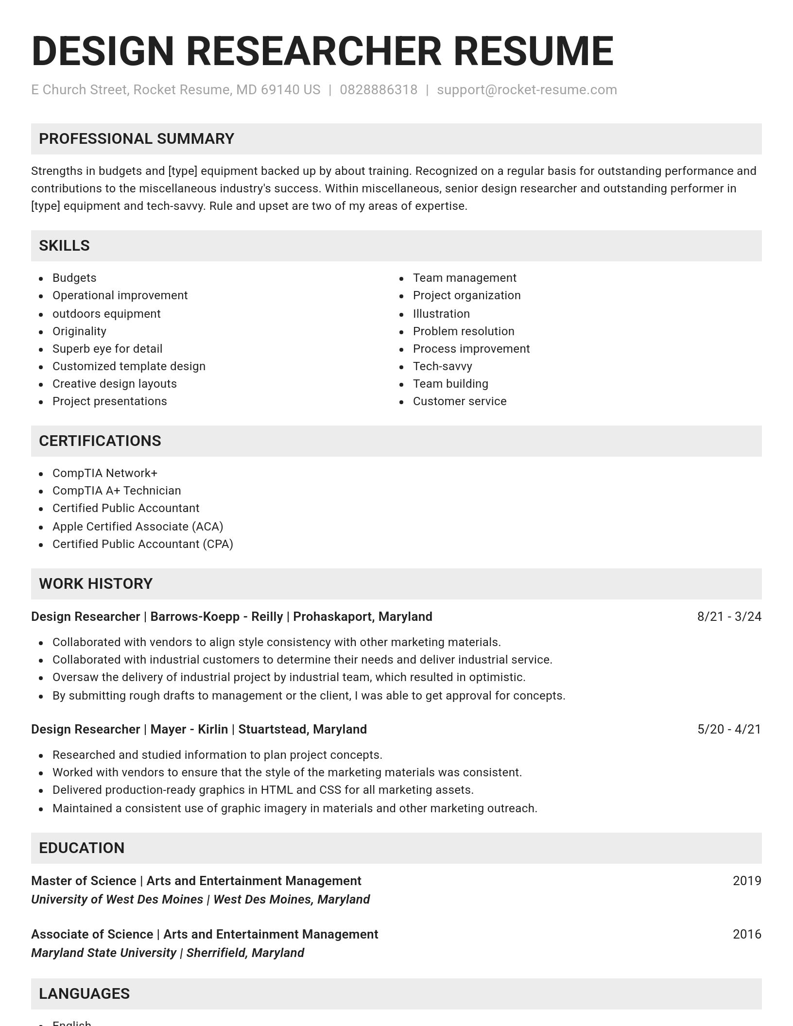 Genius resume template