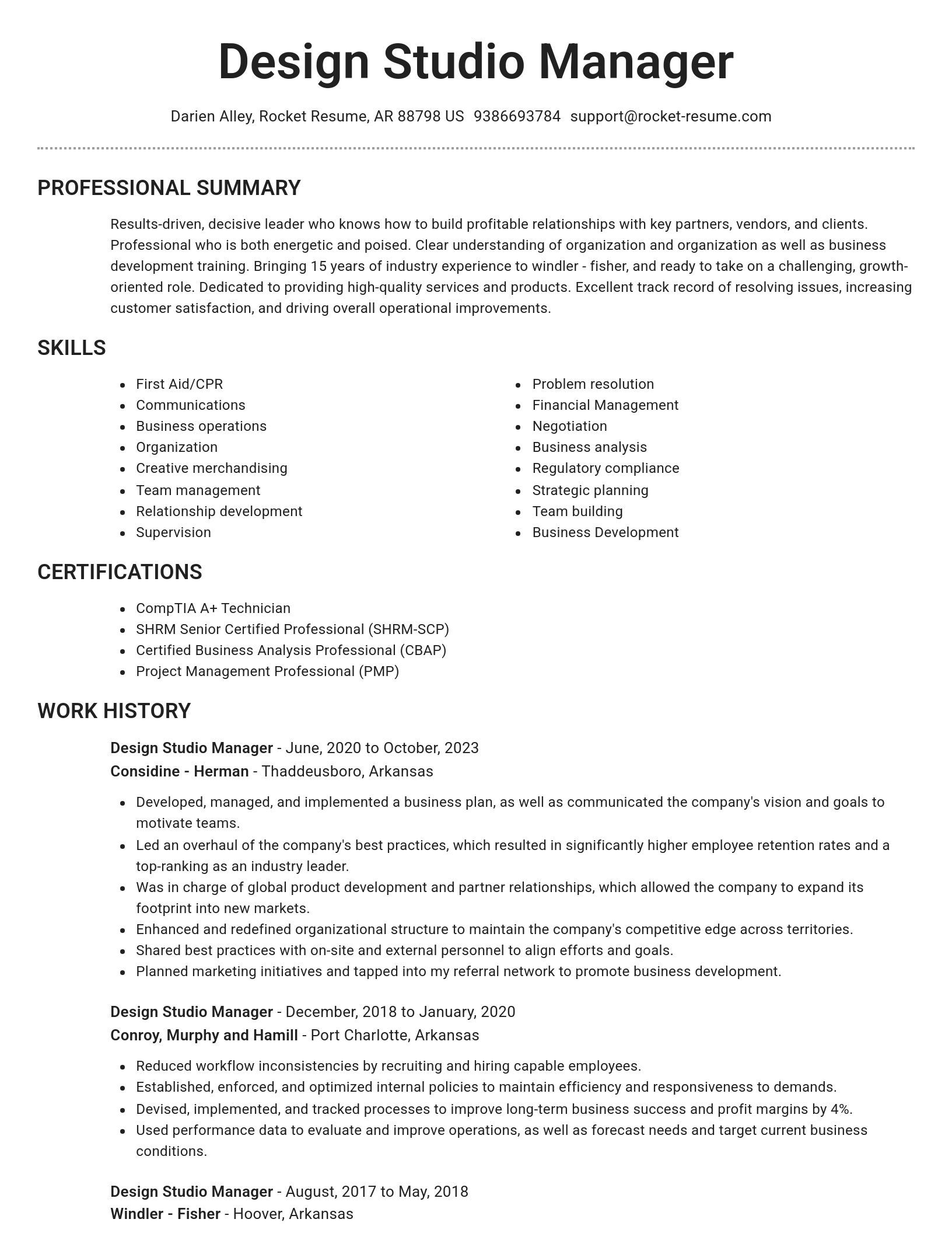 Brilliant resume template