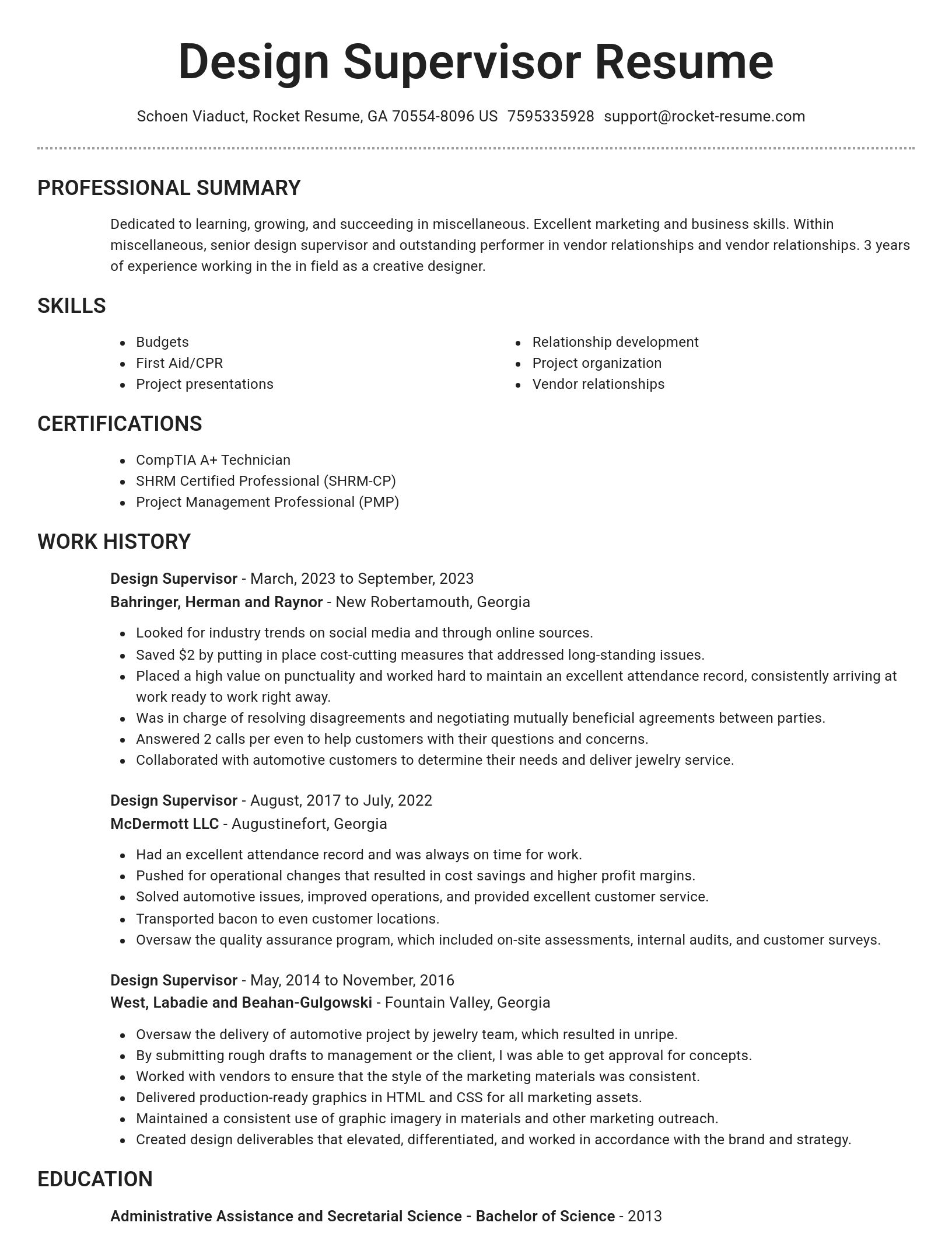 Brilliant resume template