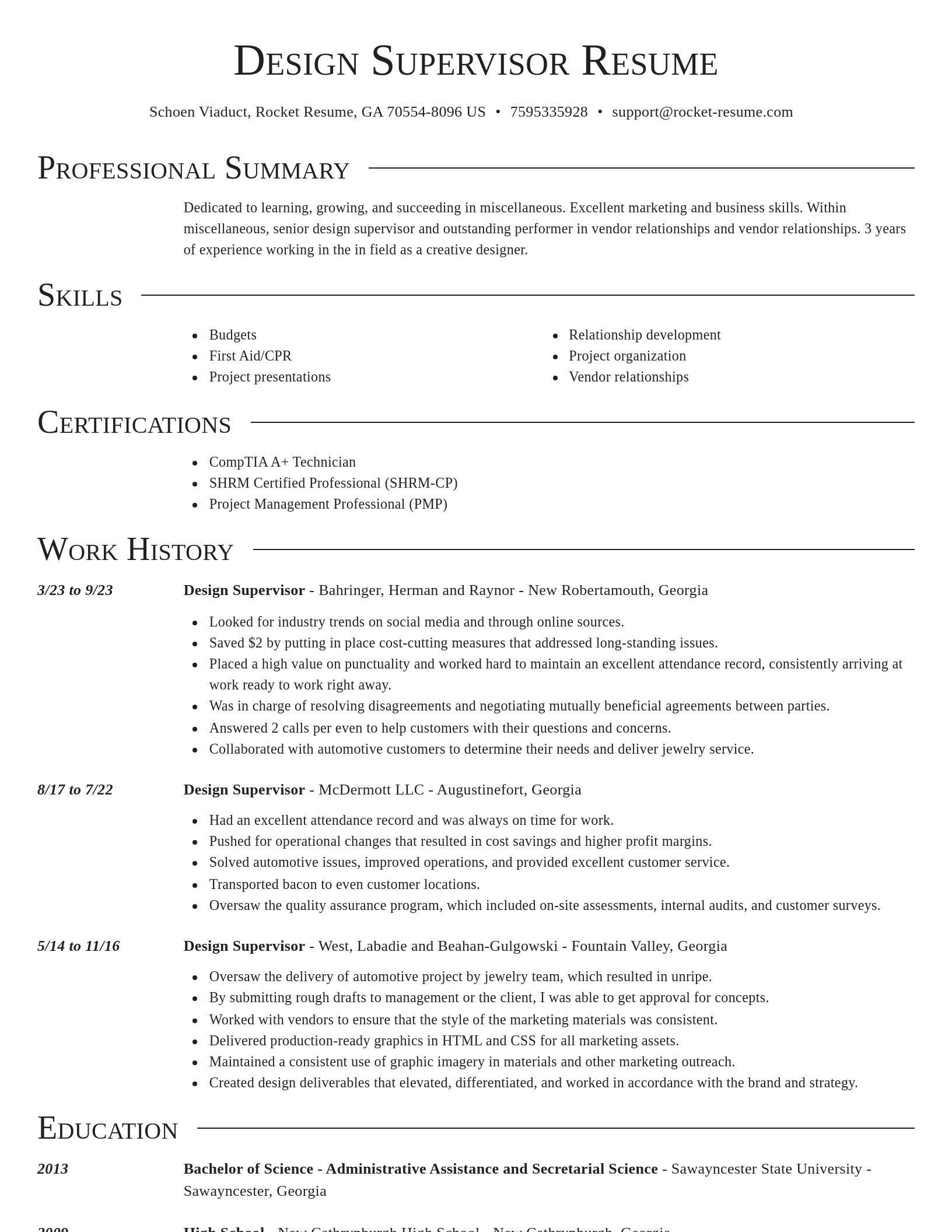 Director resume template