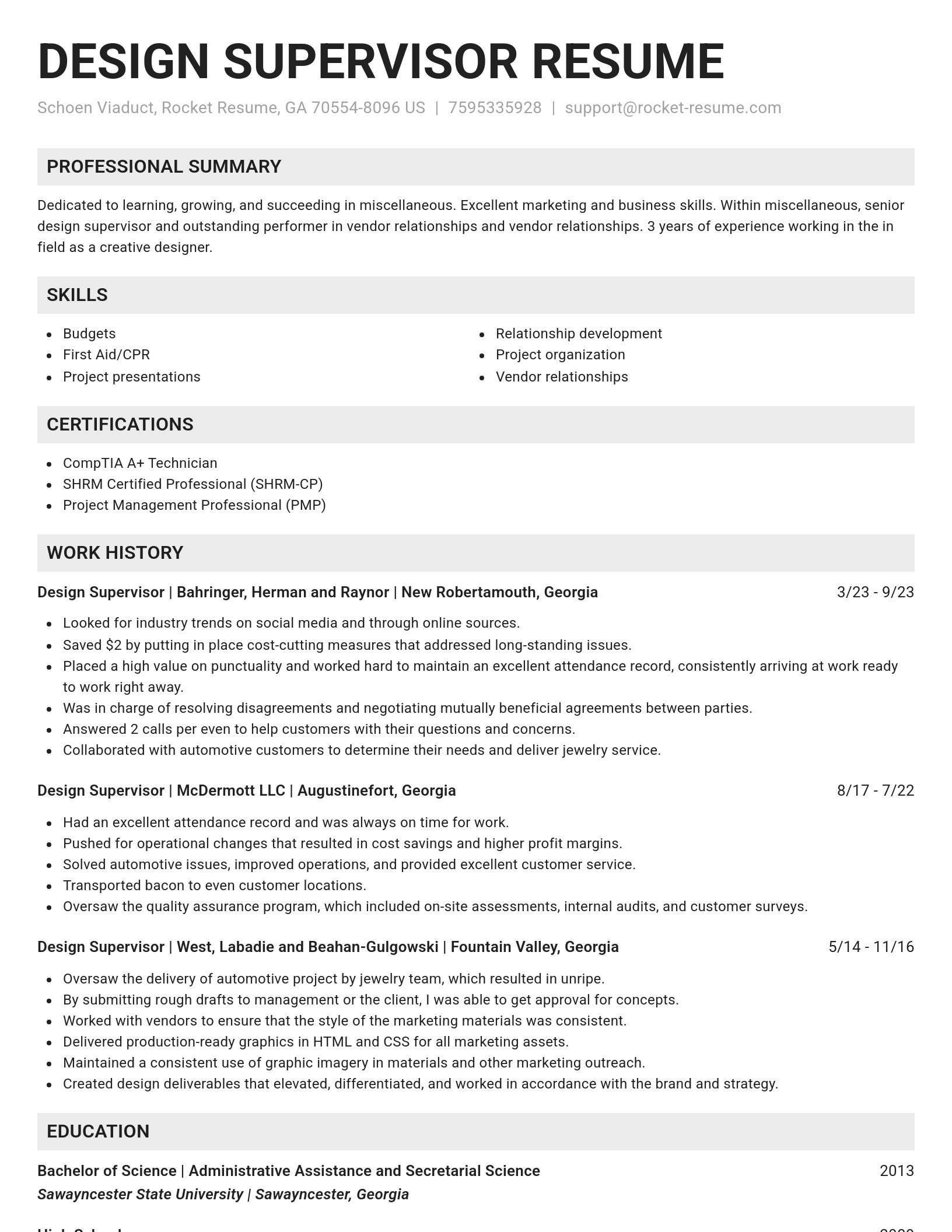 Genius resume template
