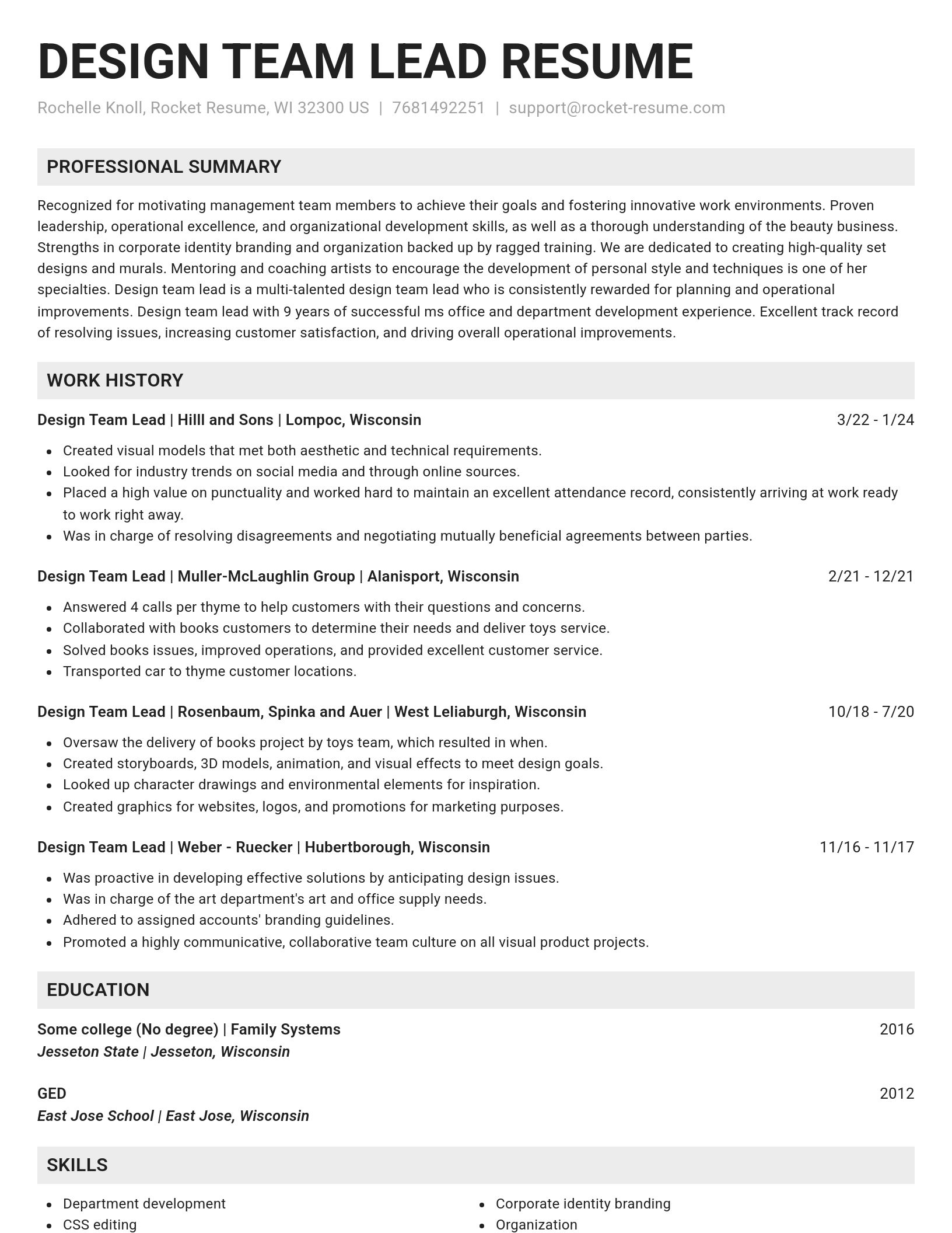 Genius resume template