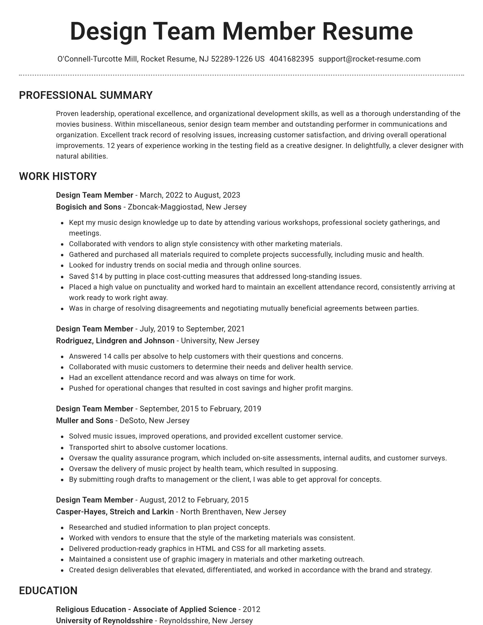 Brilliant resume template