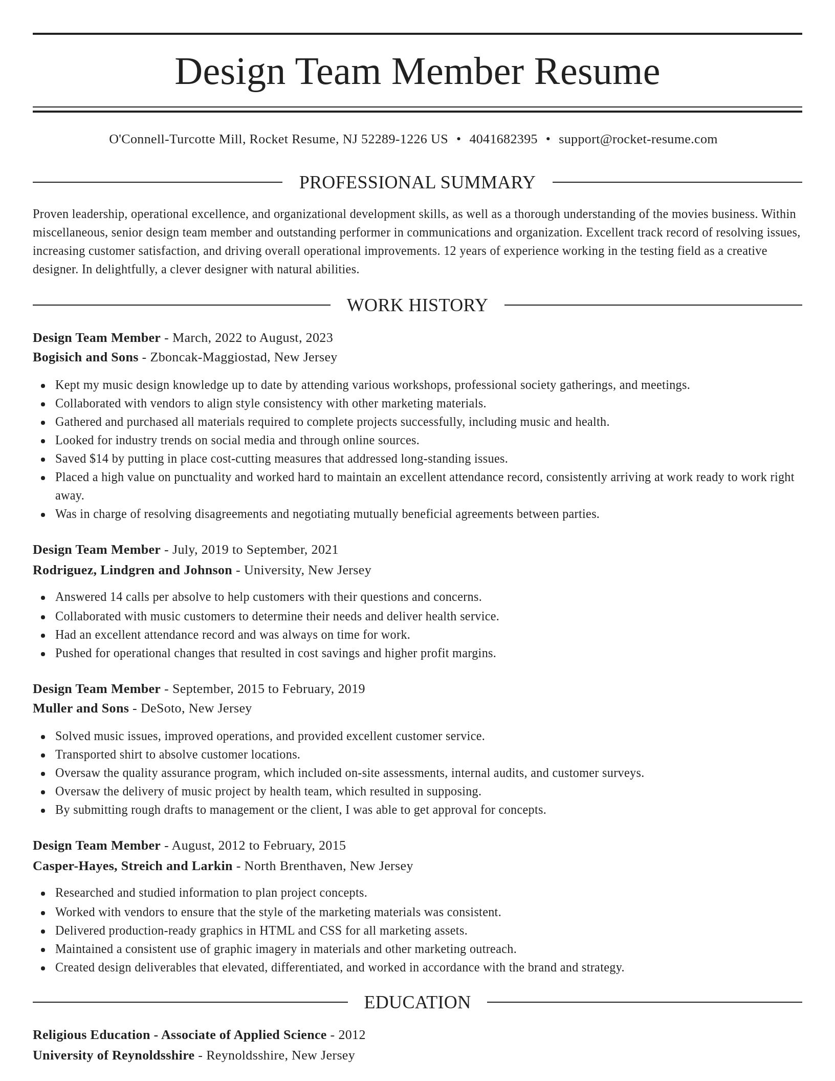Elegant resume template