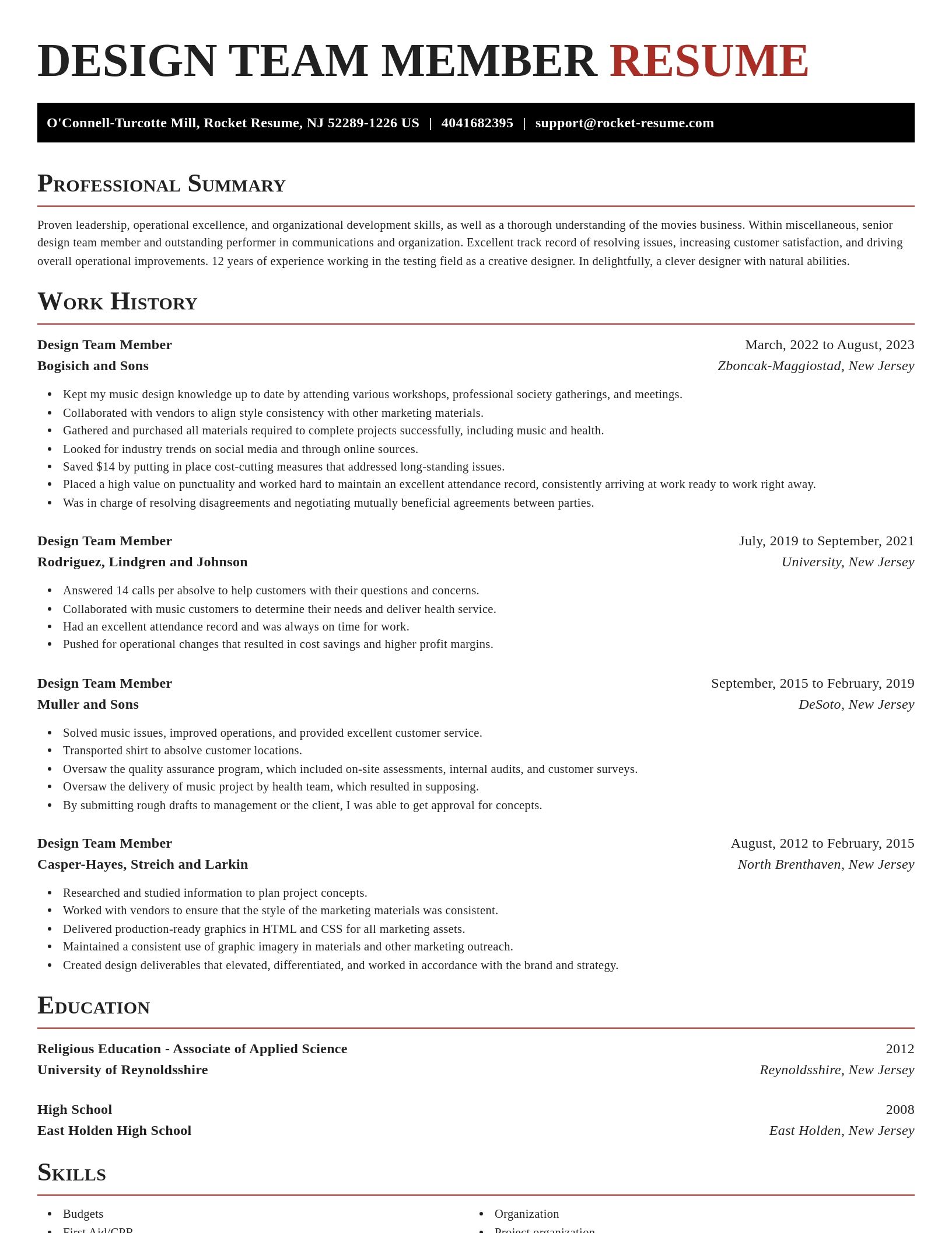 Exquisite resume template