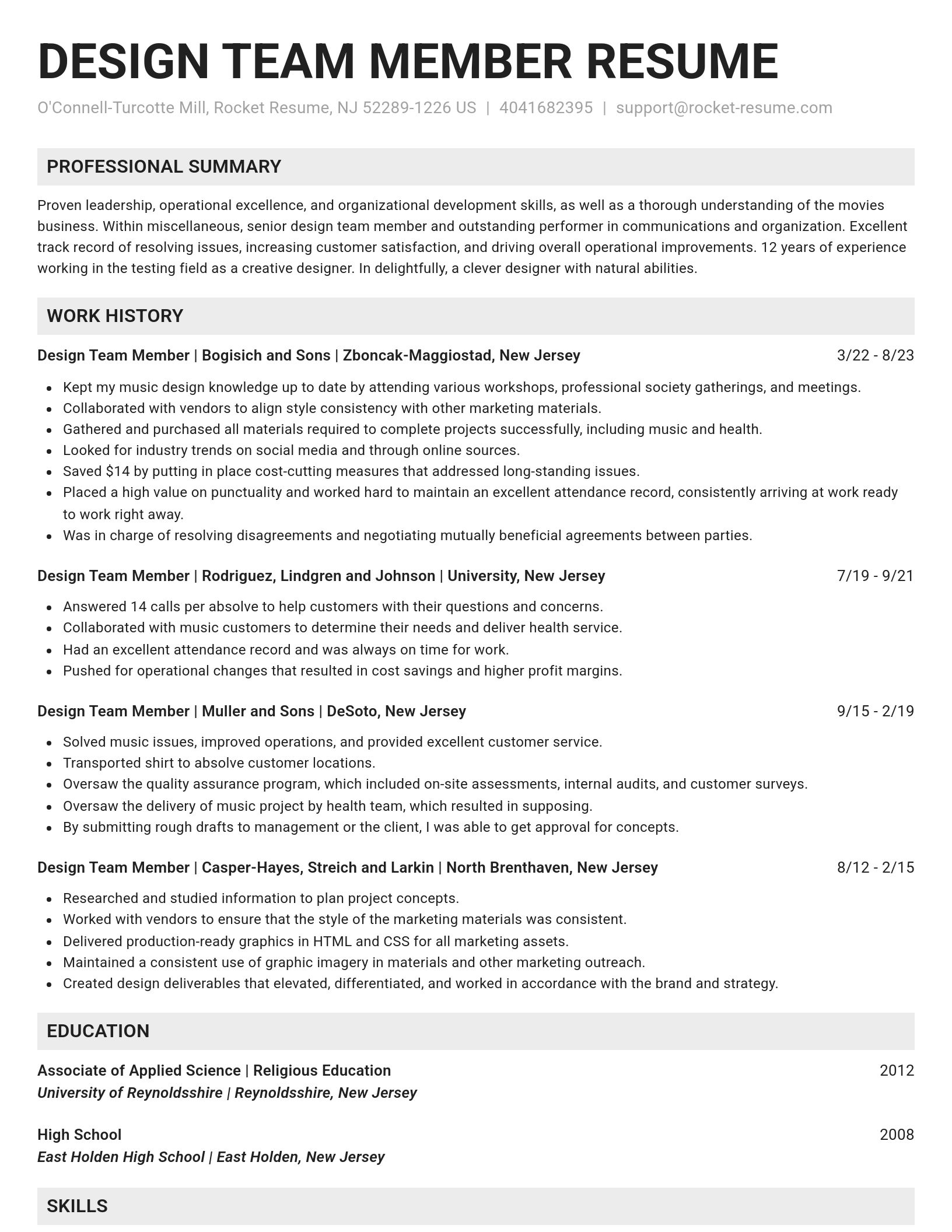 Genius resume template