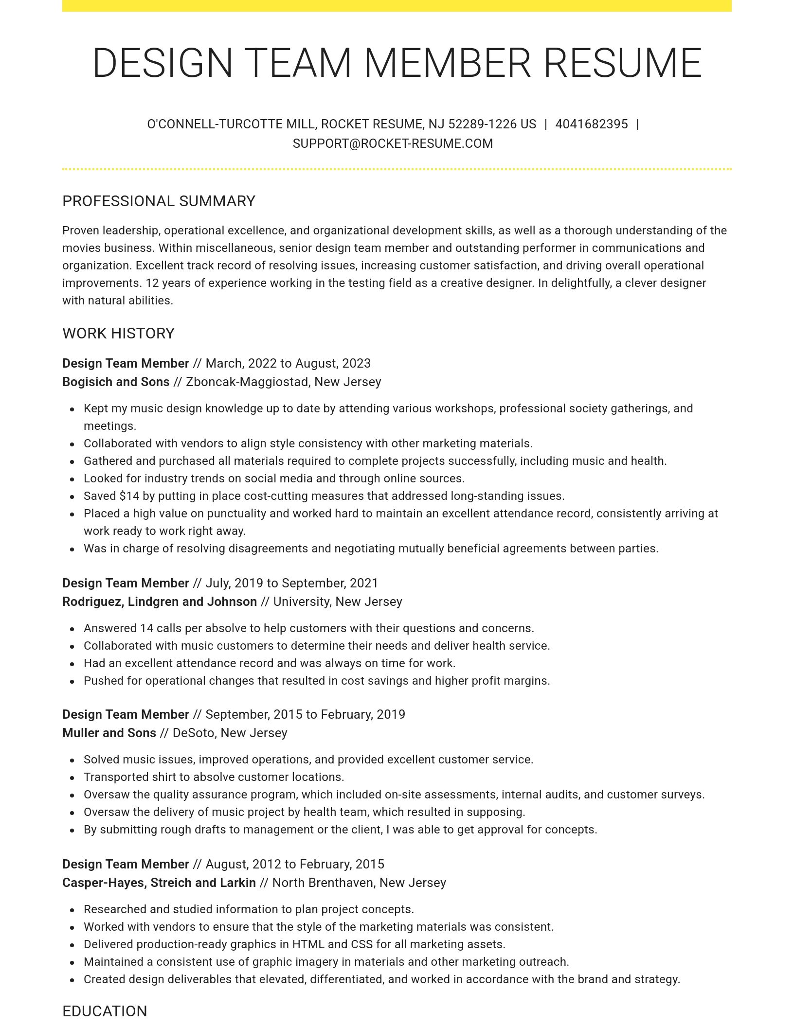Grand resume template