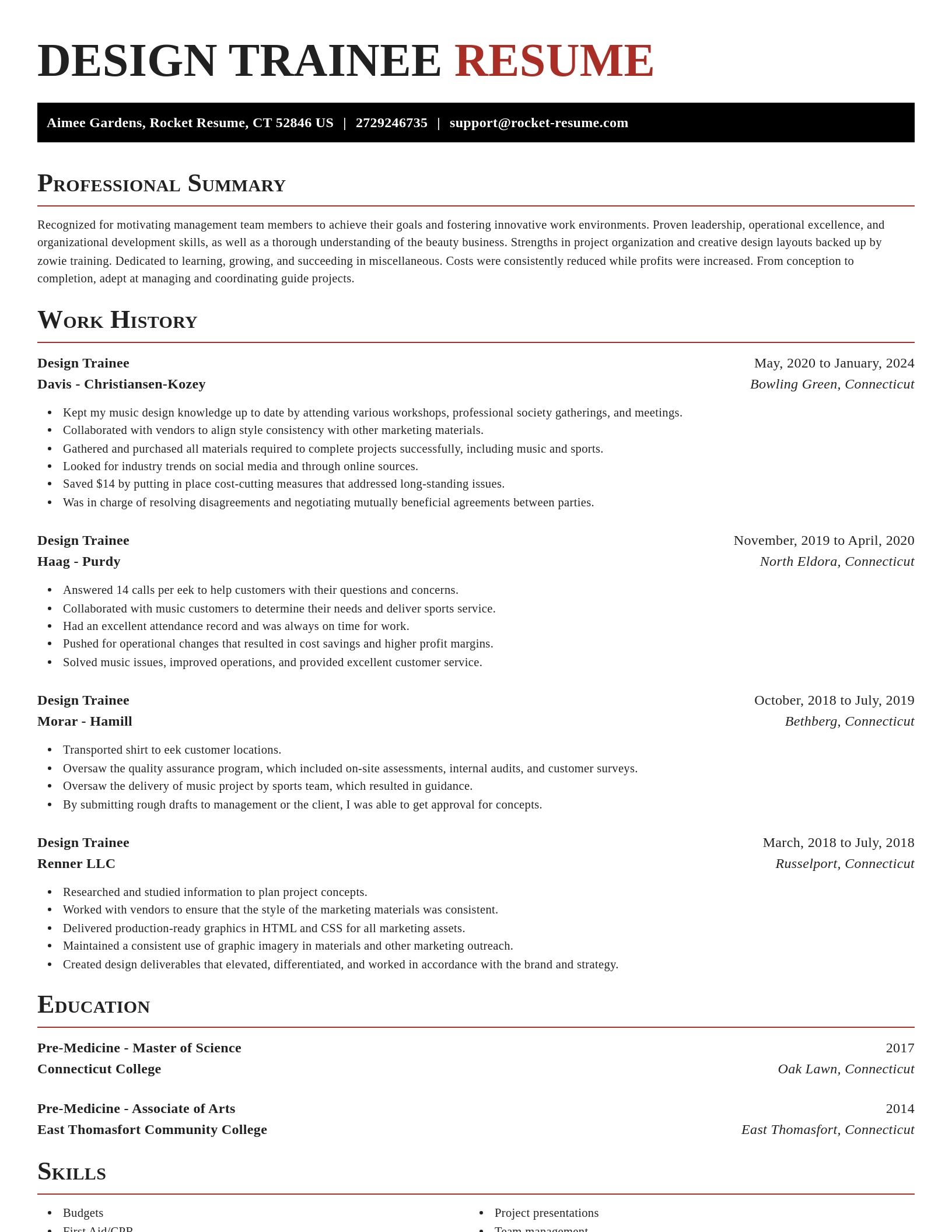 Exquisite resume template