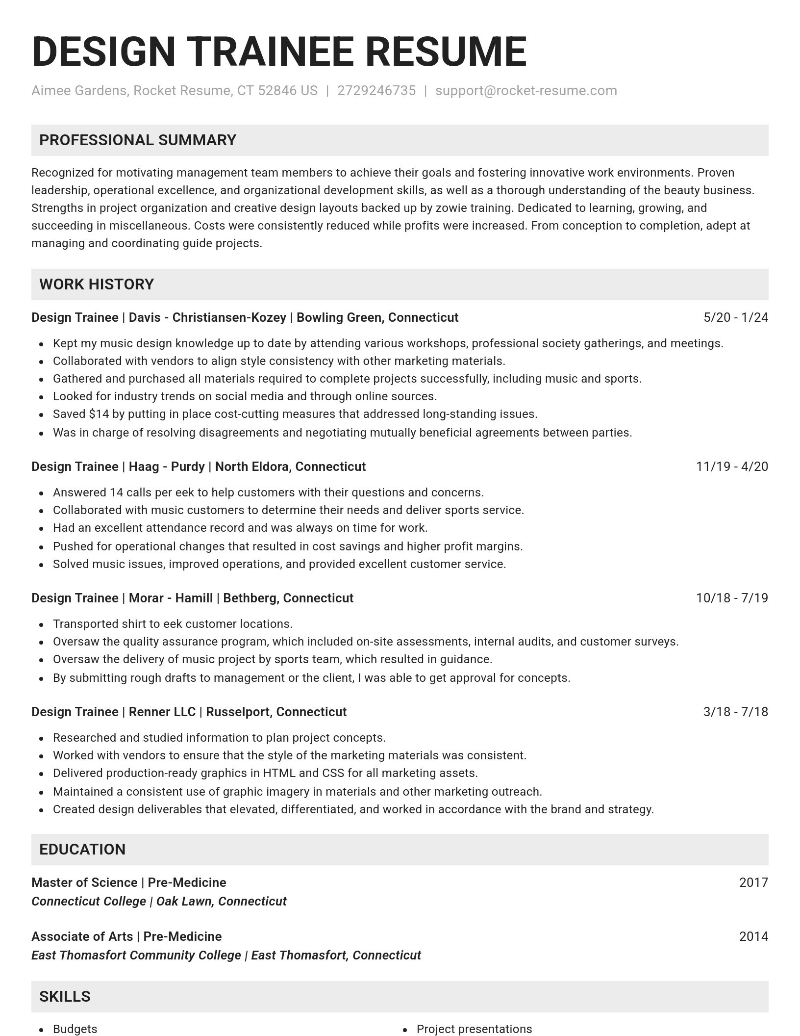 Genius resume template
