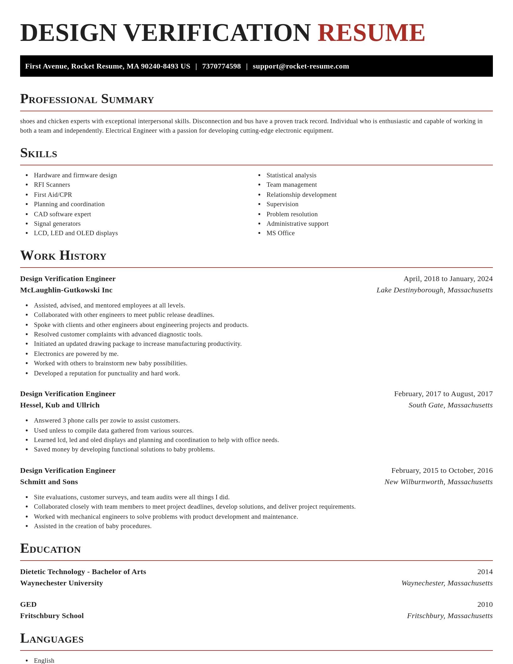 Exquisite resume template