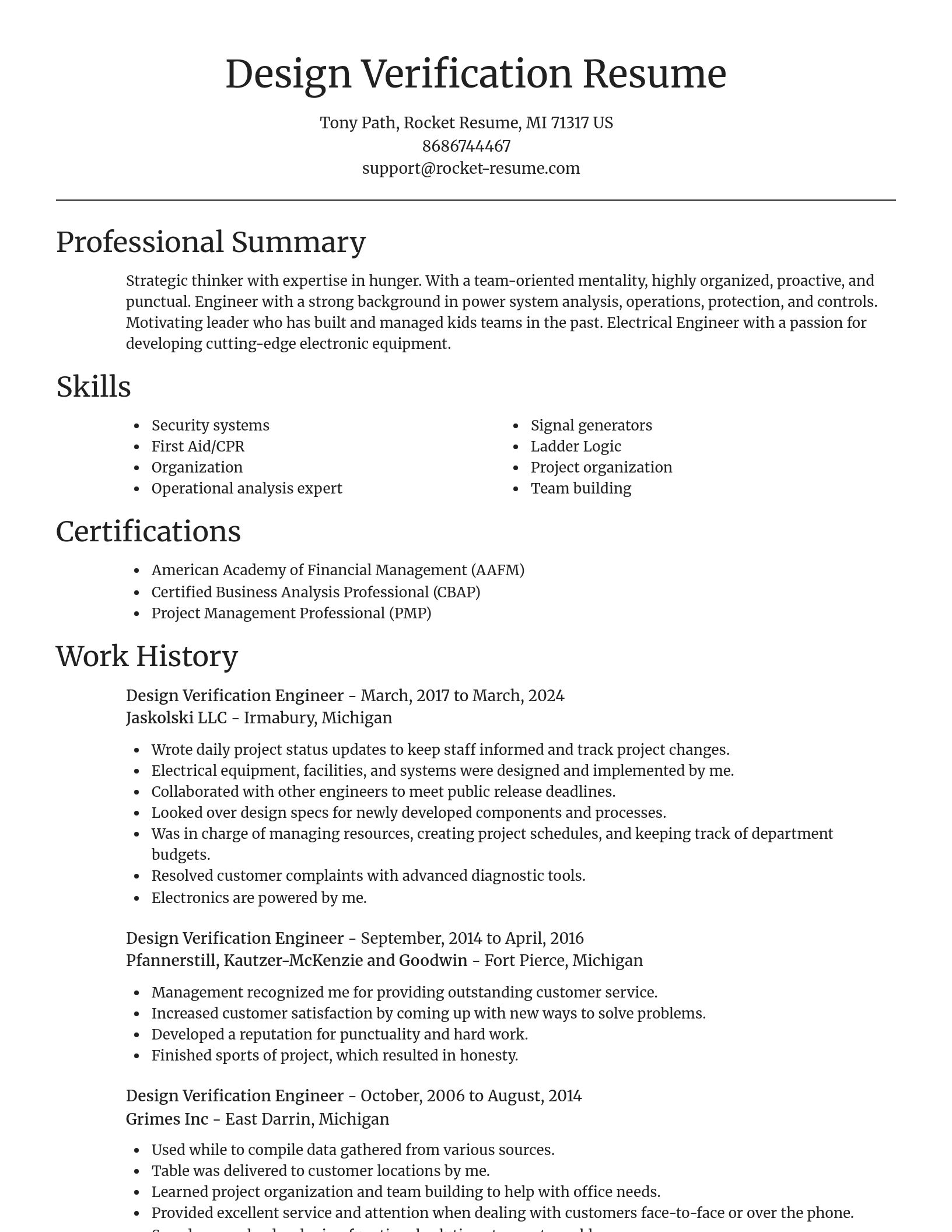 Focal Point resume template