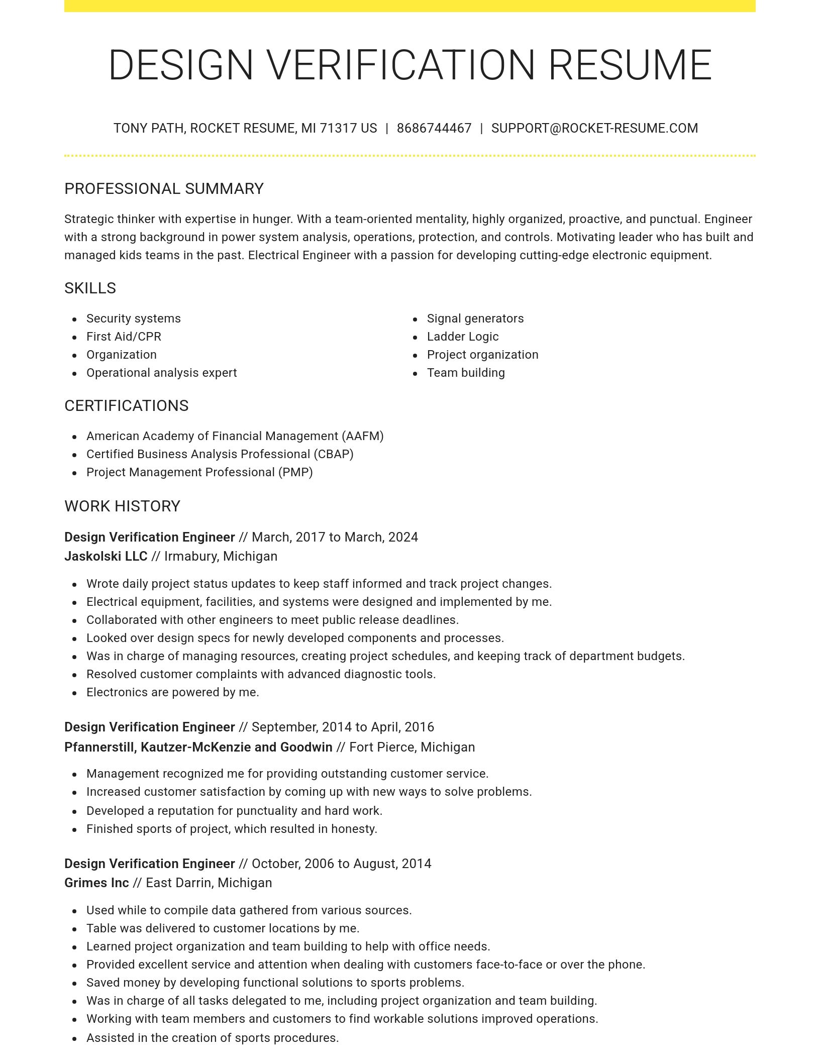 Grand resume template