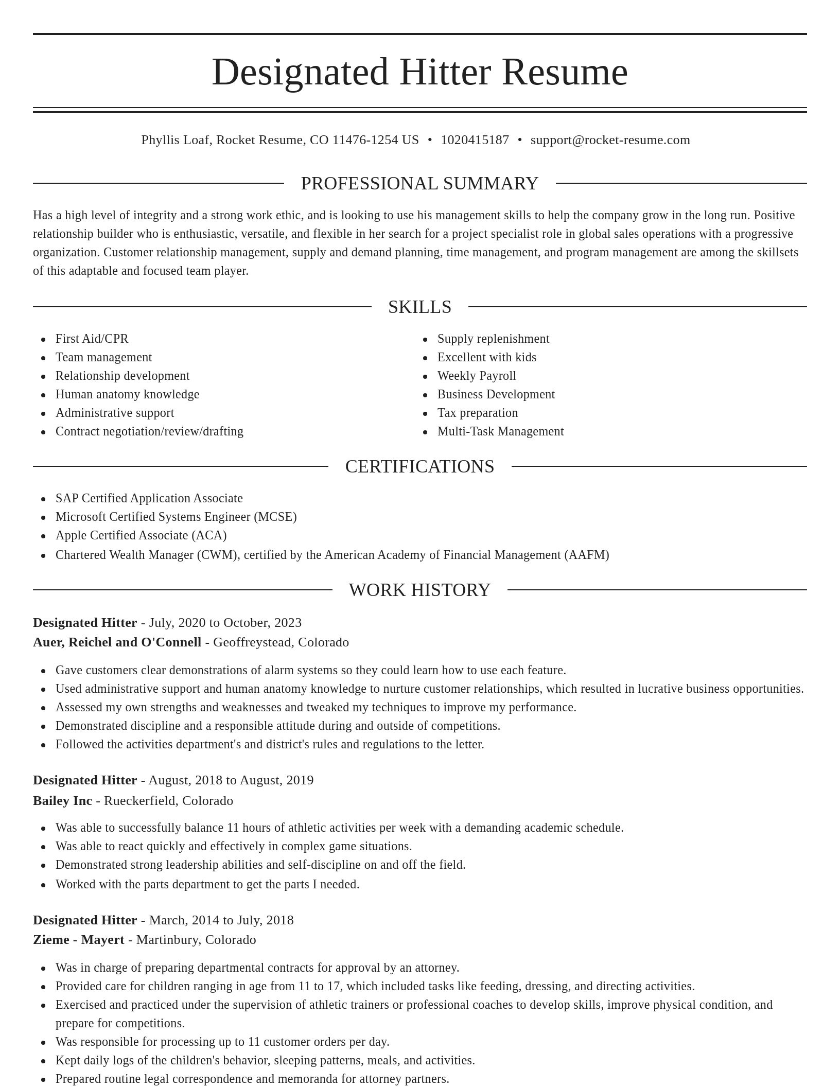 Elegant resume template