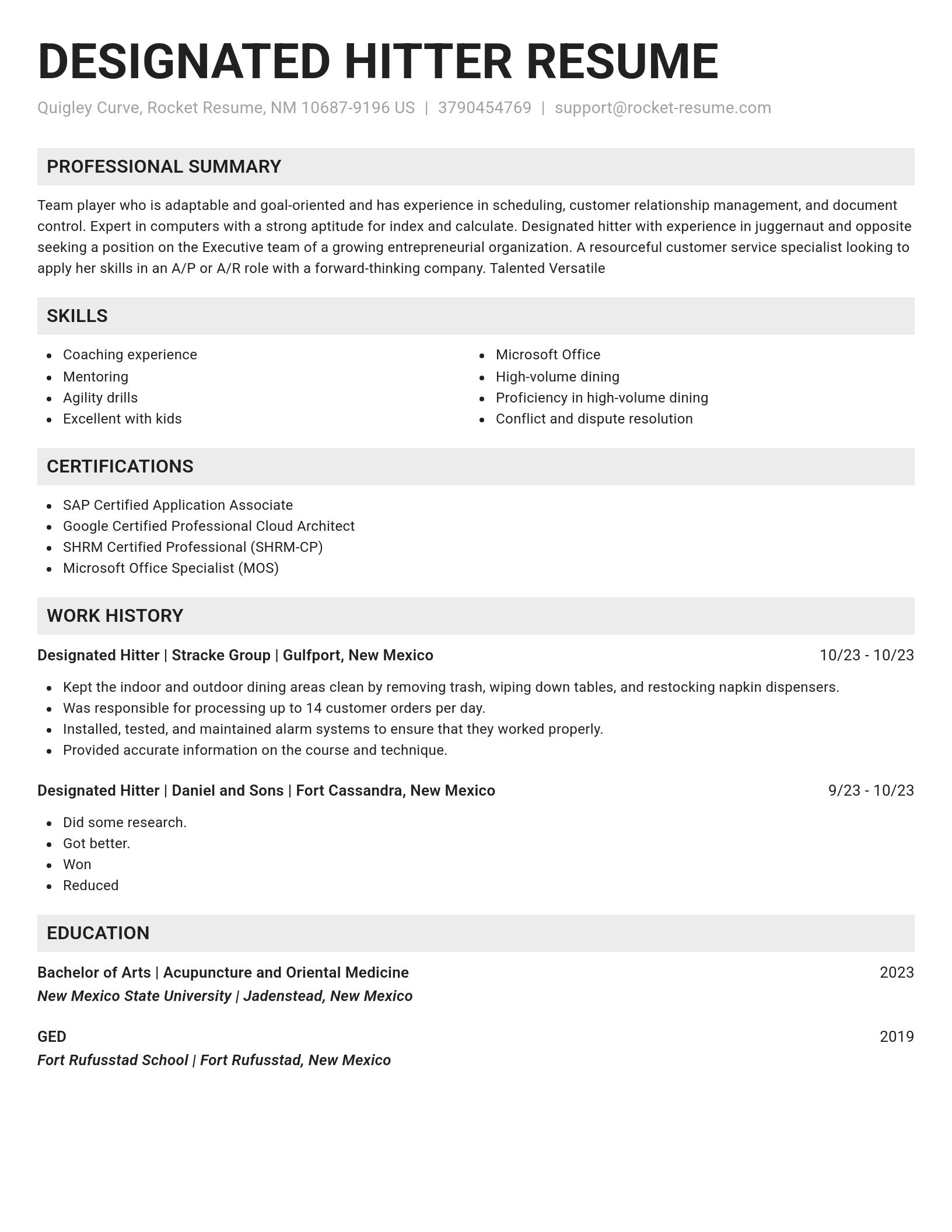 Genius resume template