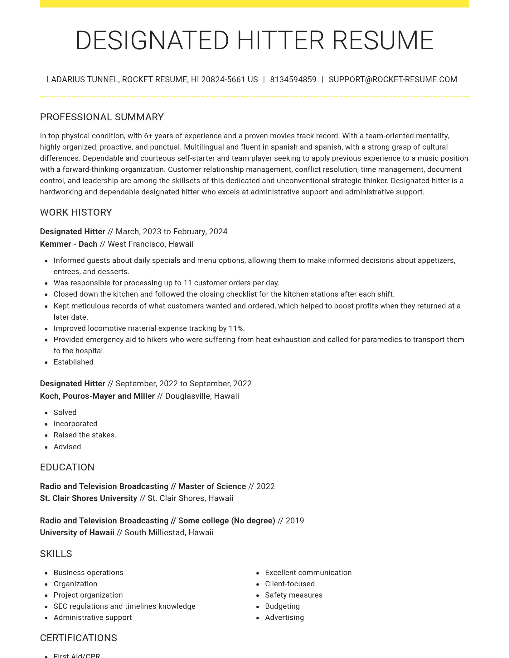 Grand resume template