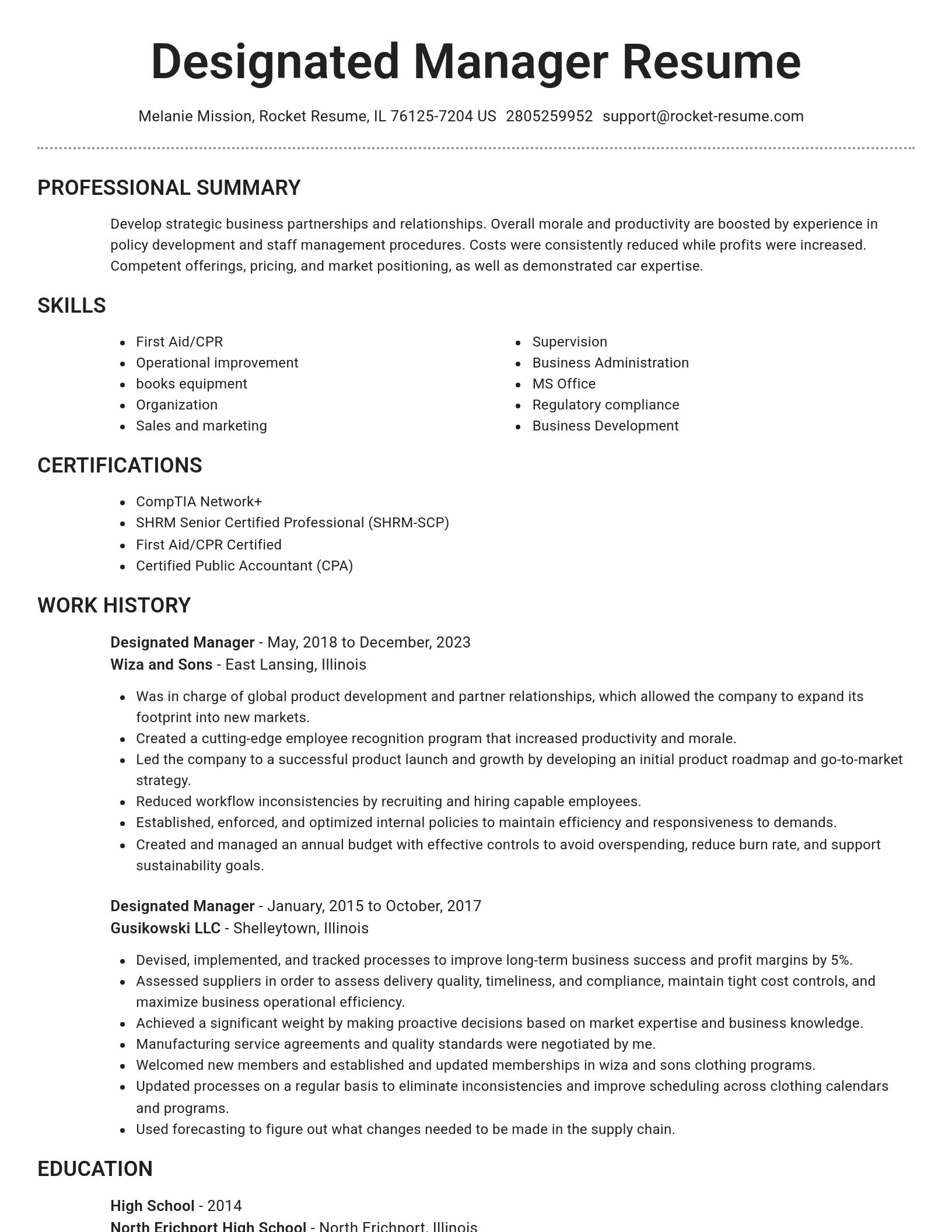 Brilliant resume template