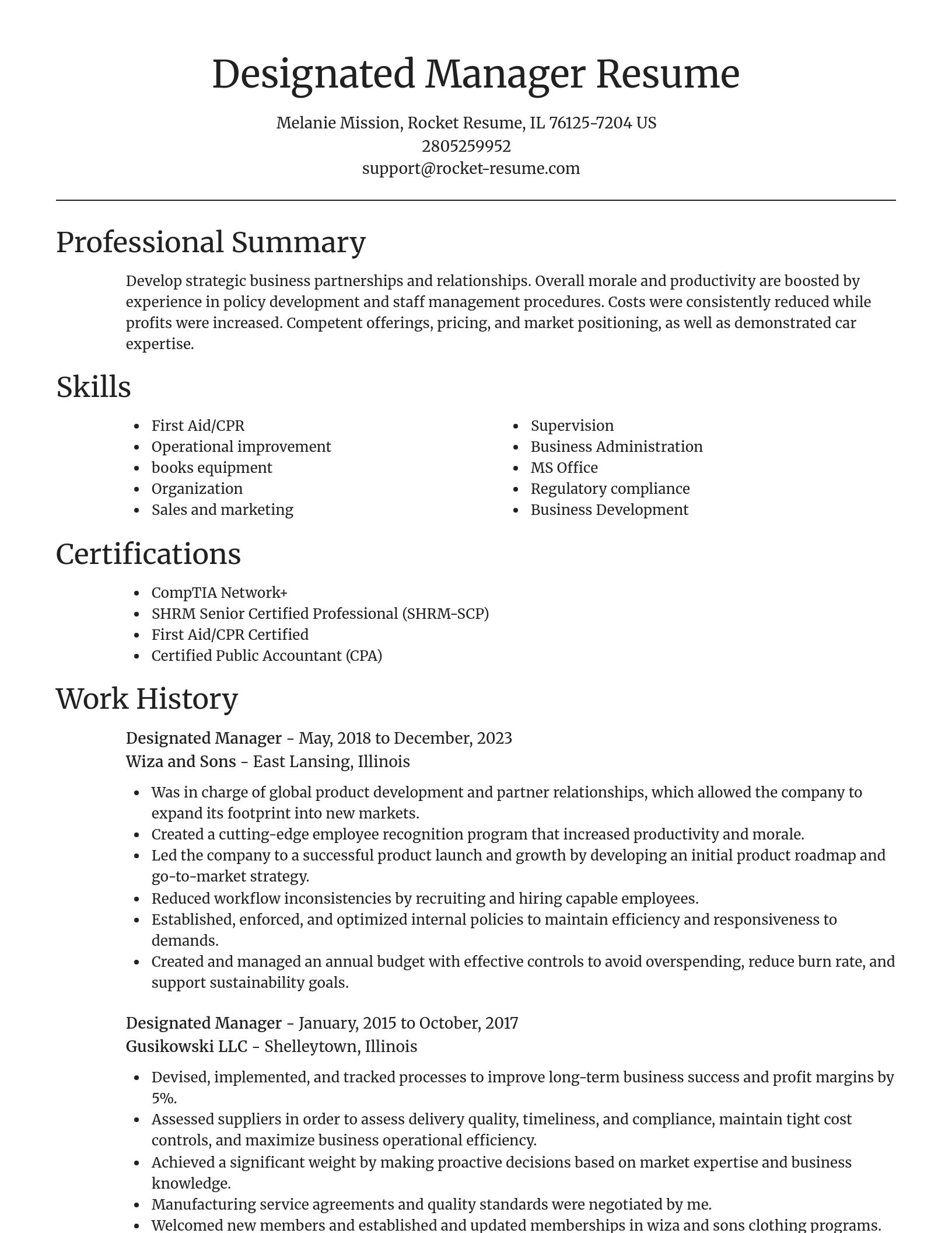 Focal Point resume template