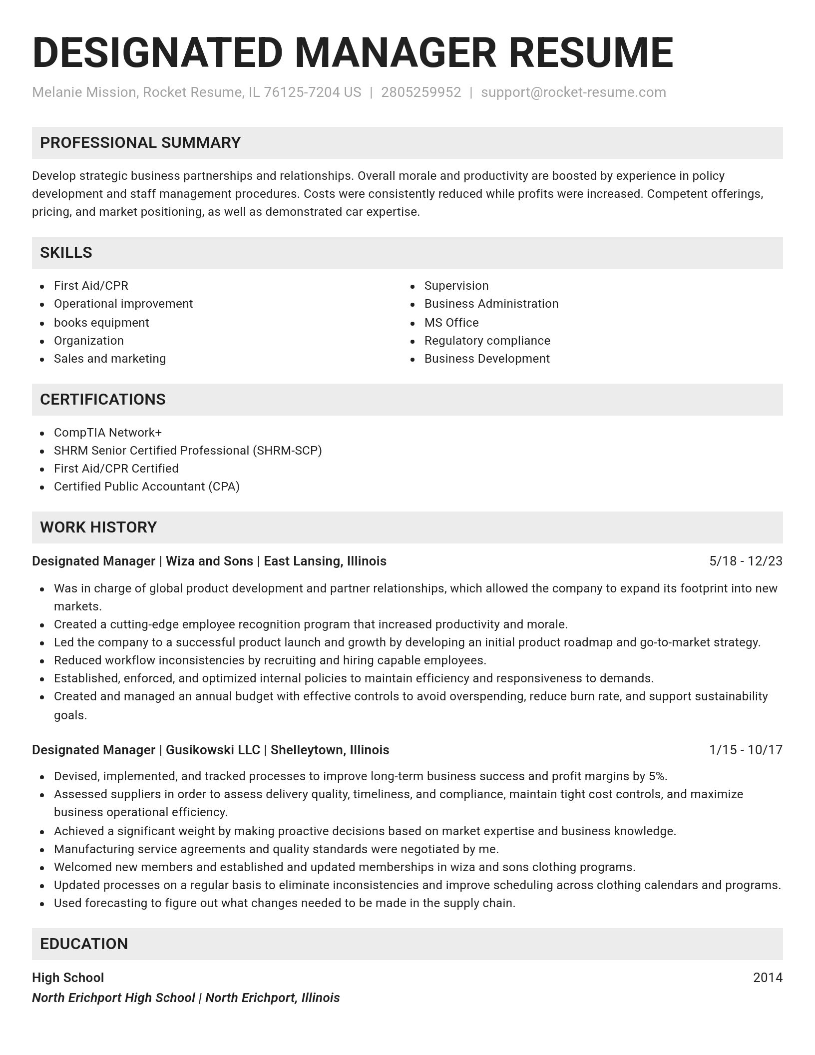 Genius resume template