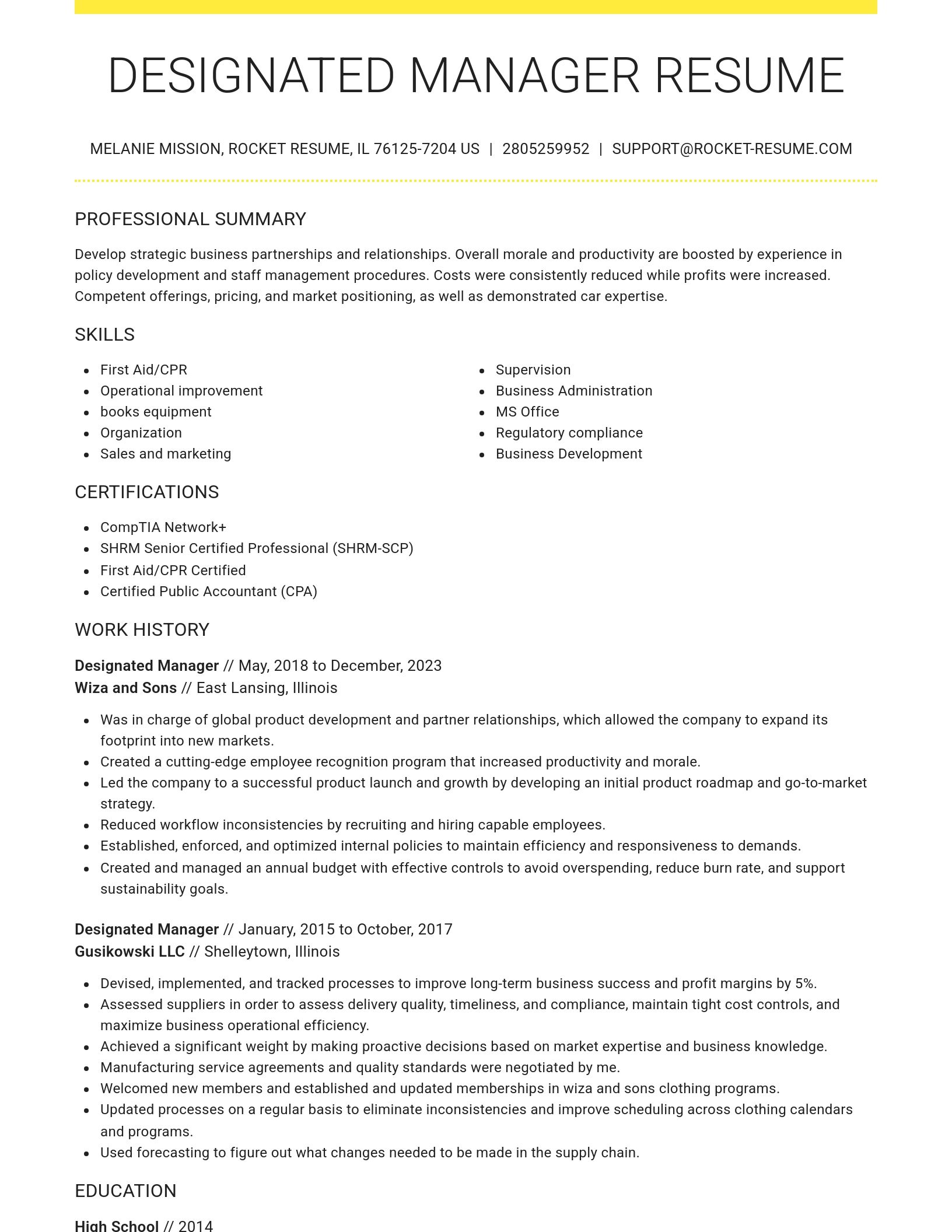 Grand resume template