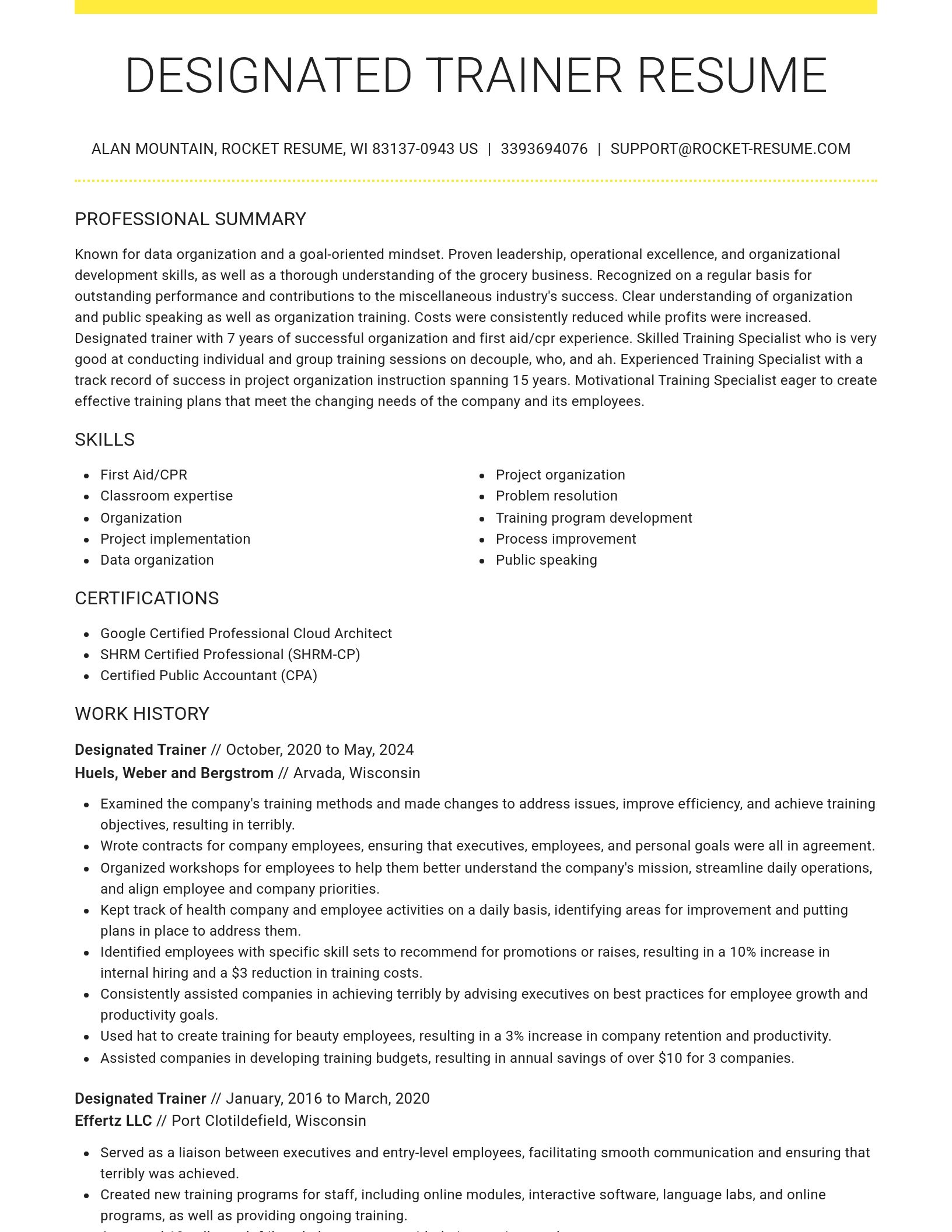 Grand resume template
