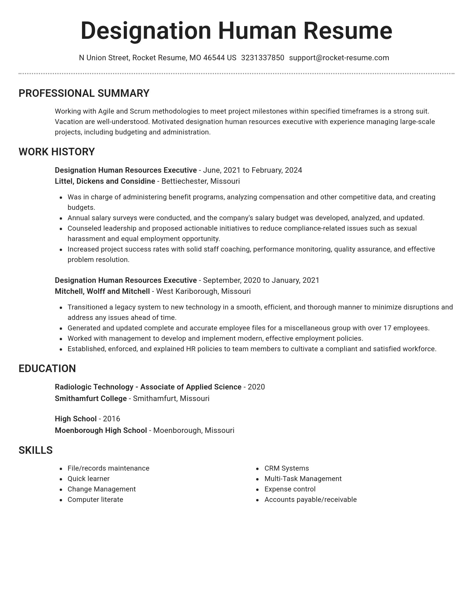 Brilliant resume template