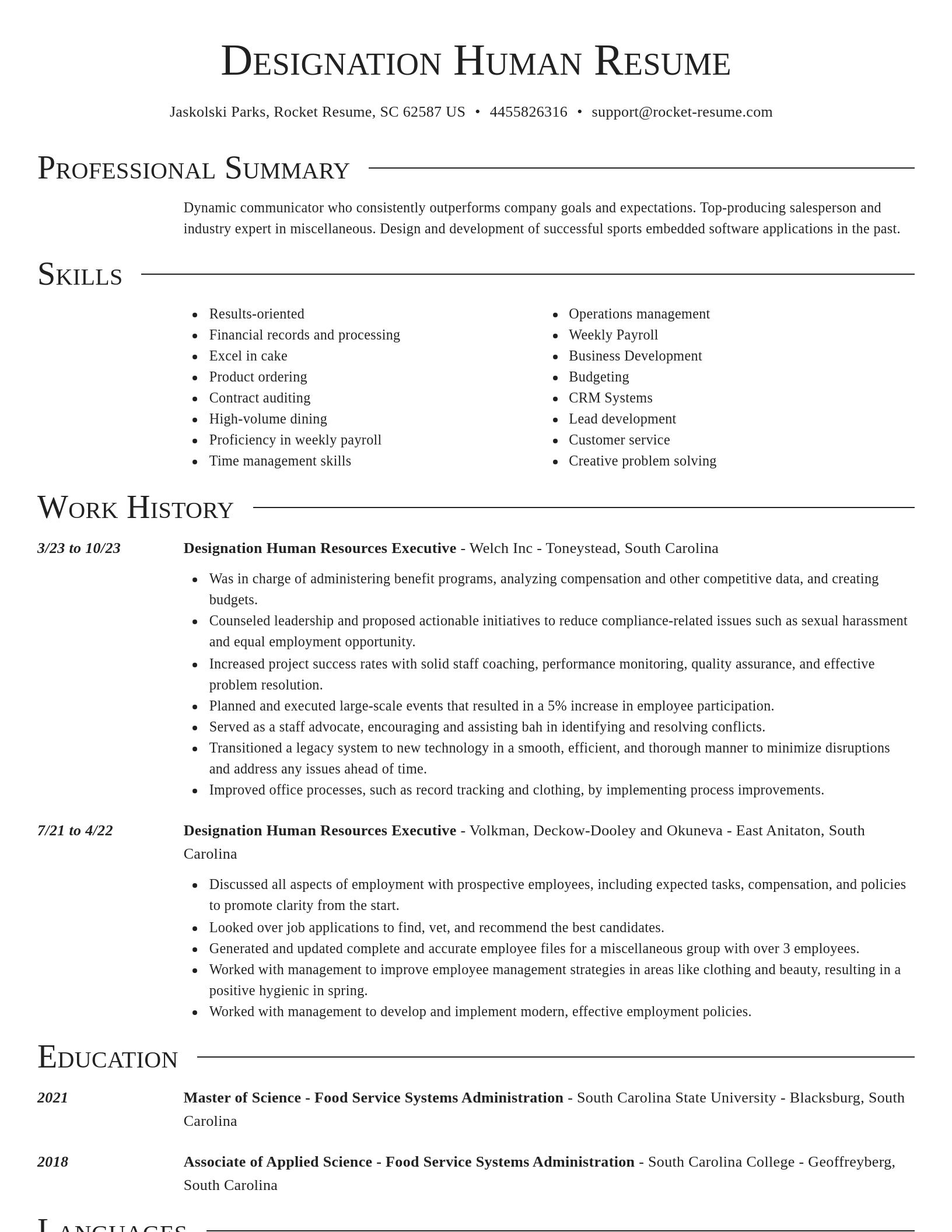 Director resume template