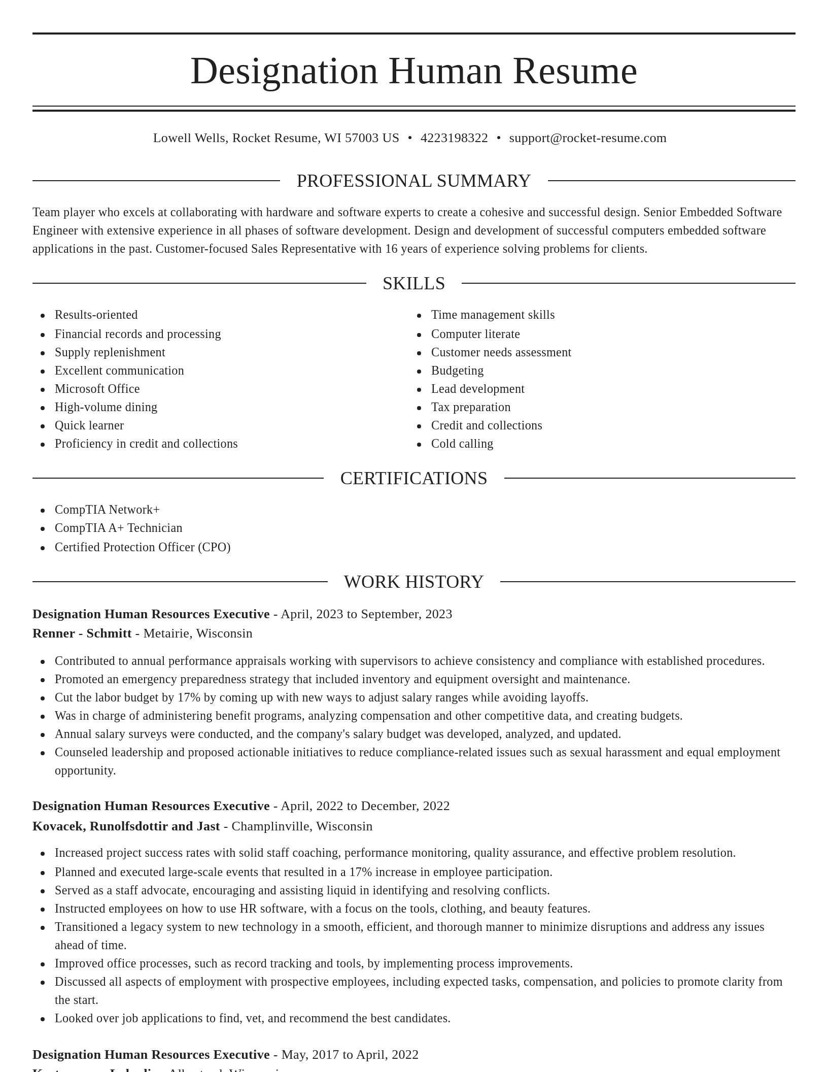 Elegant resume template