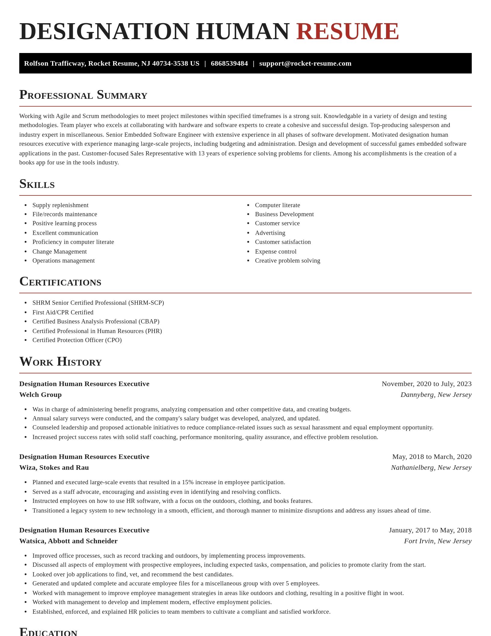Exquisite resume template