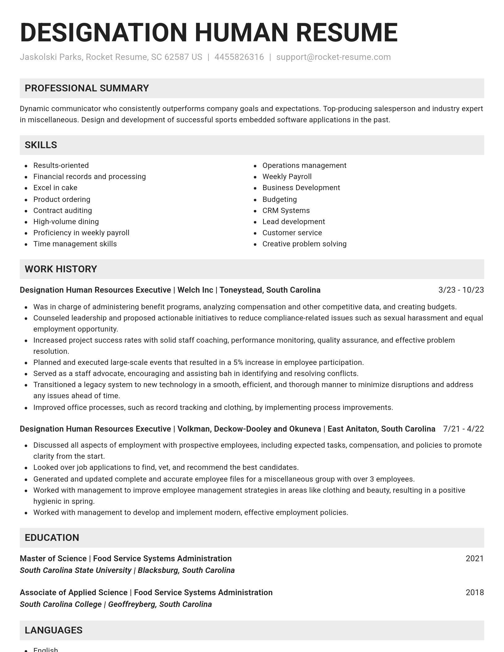 Genius resume template