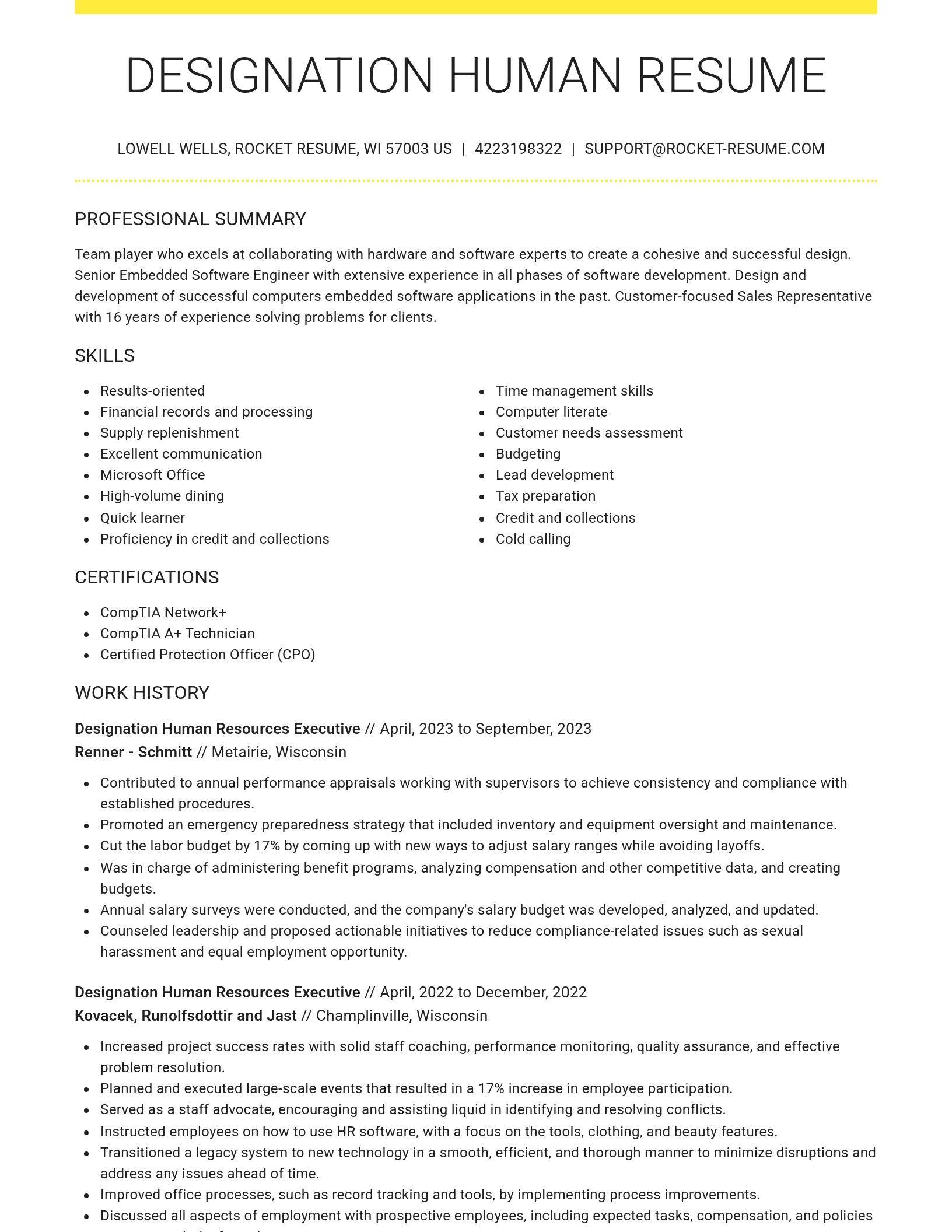 Grand resume template