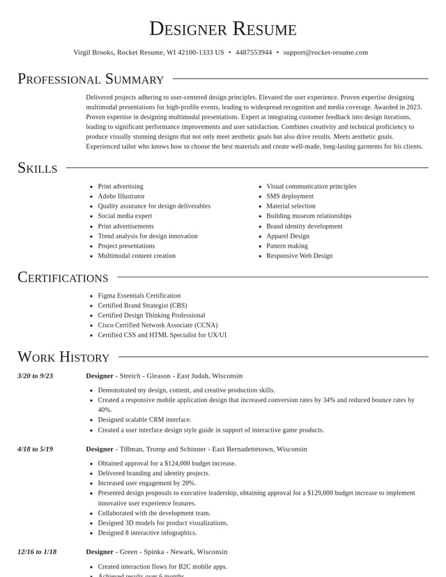 Director resume template