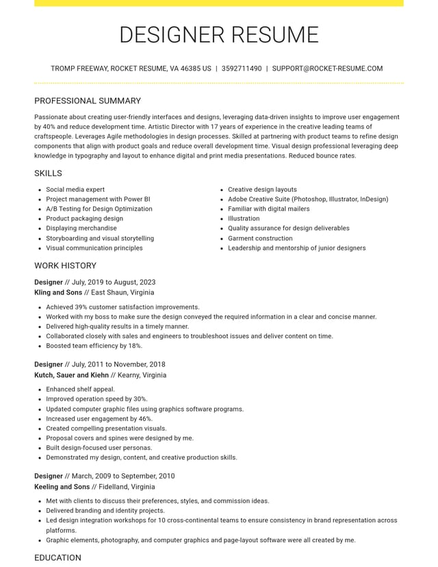Grand resume template