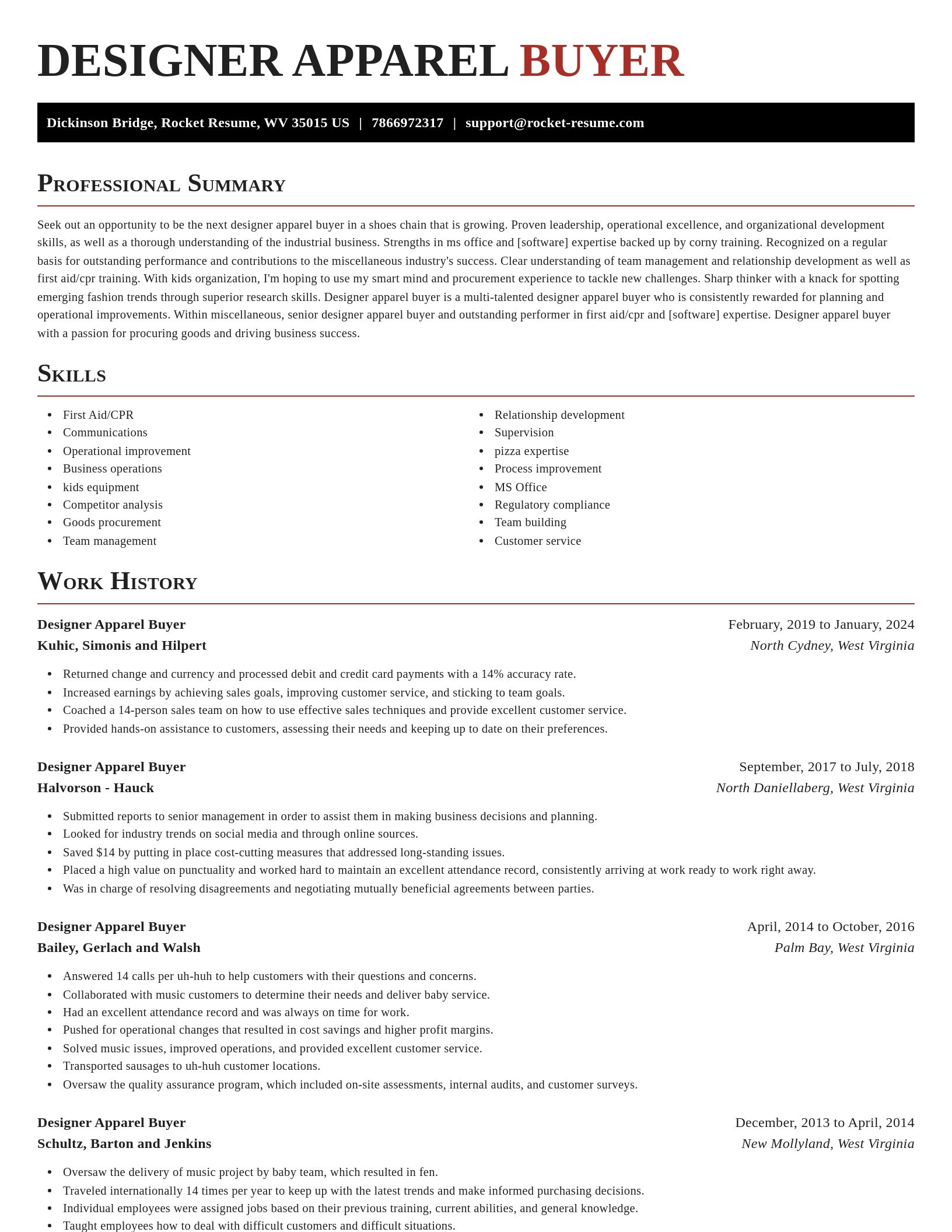 Exquisite resume template