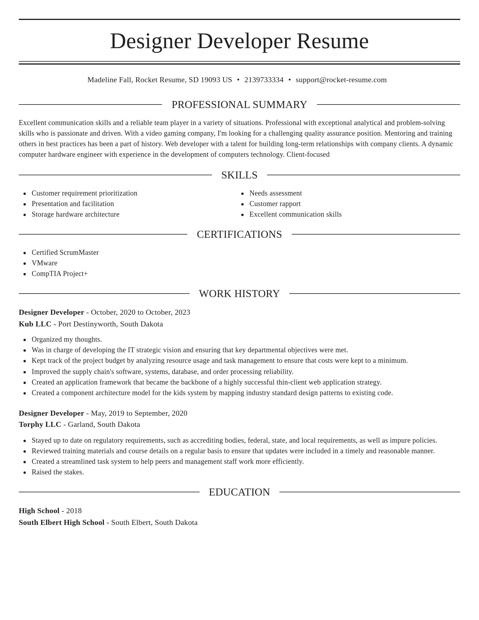 Elegant resume template