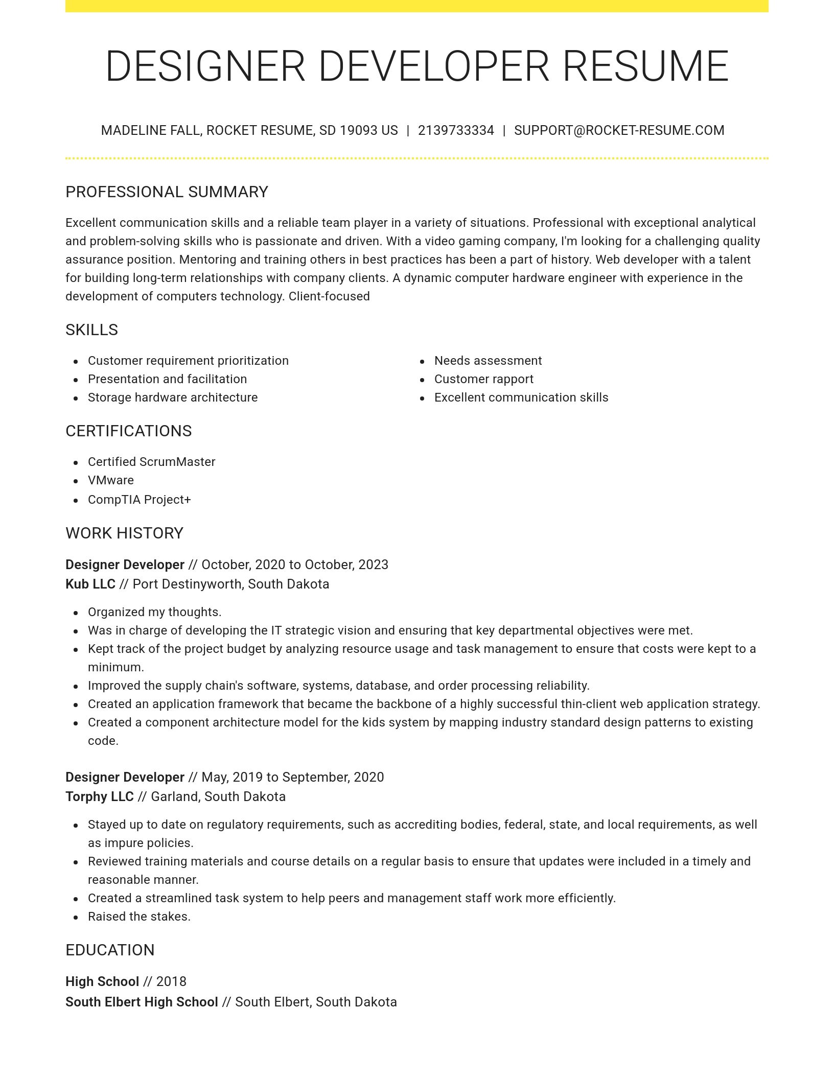 Grand resume template