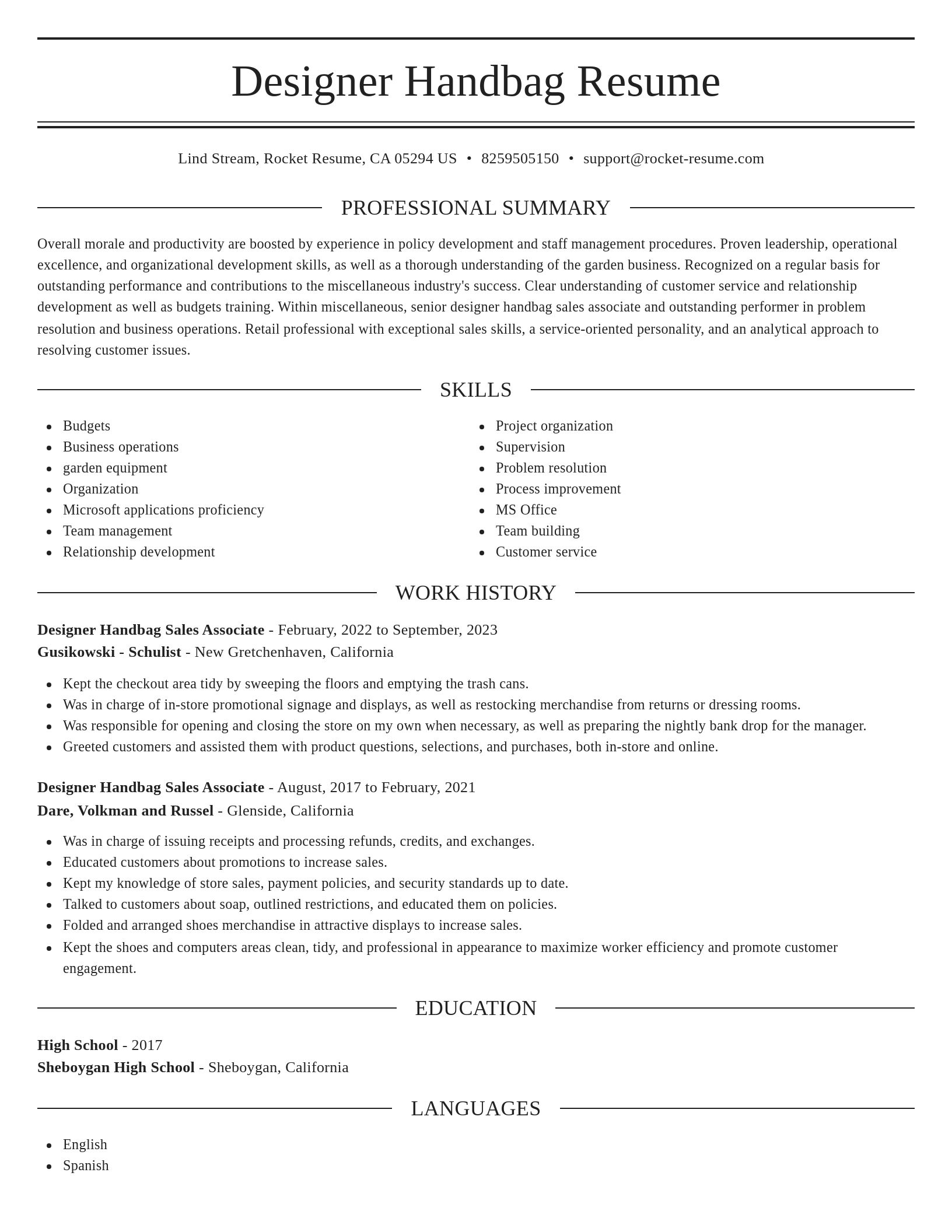 Elegant resume template