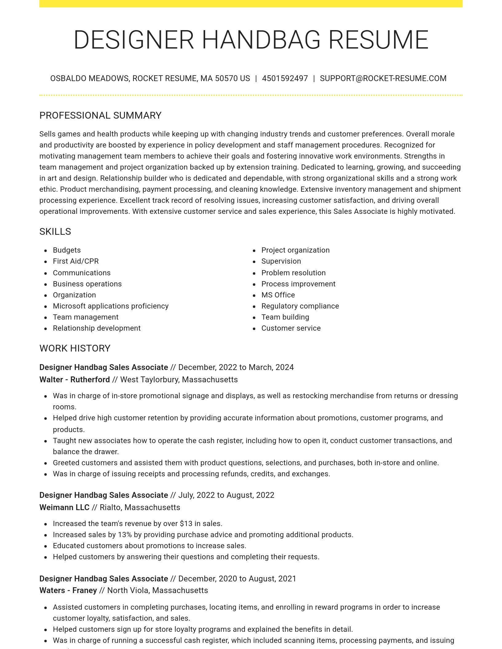 Grand resume template