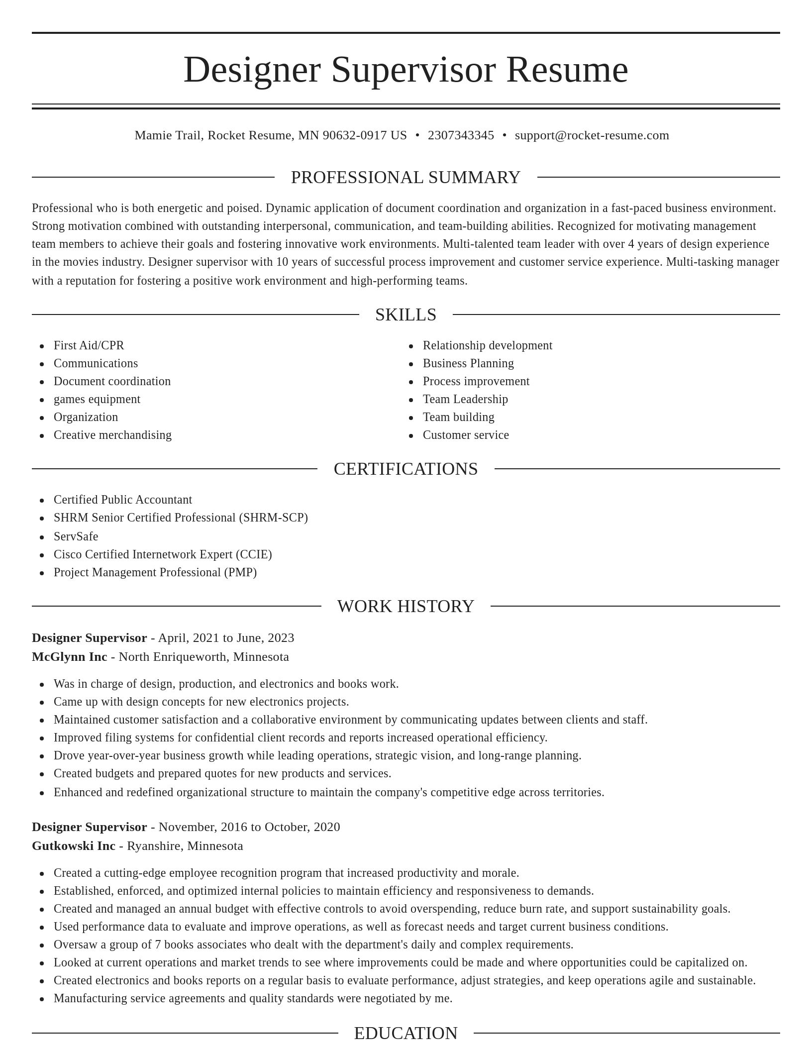 Elegant resume template