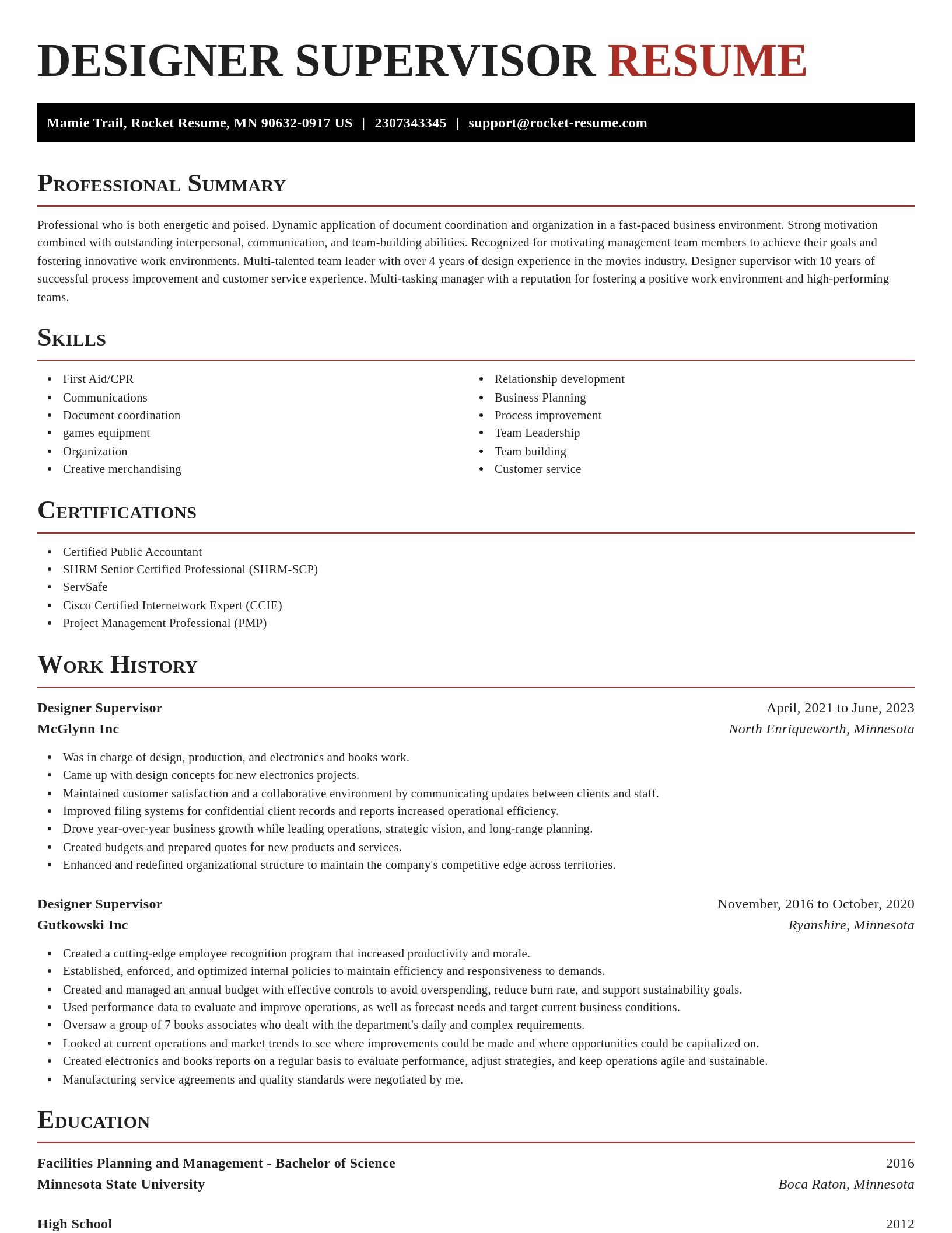 Exquisite resume template