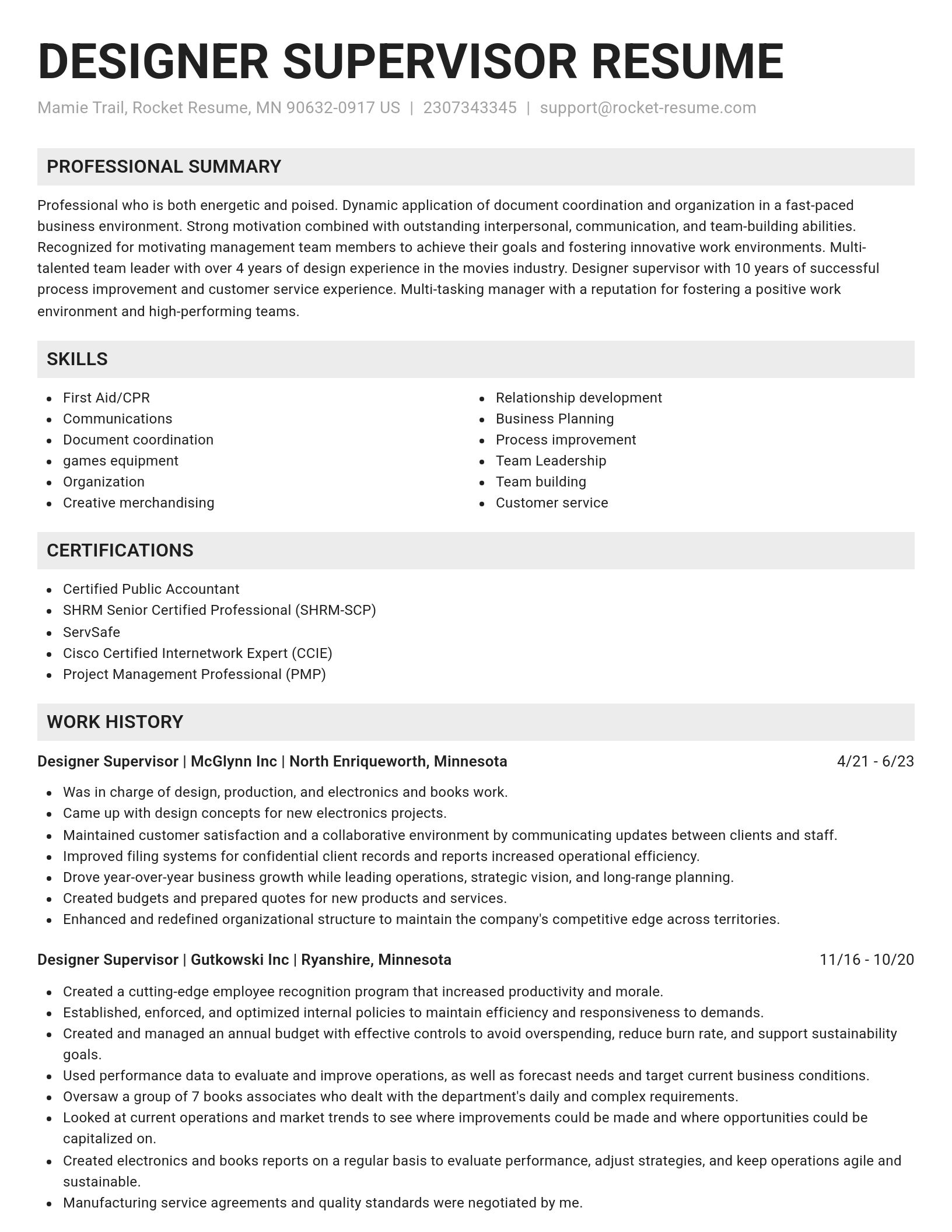 Genius resume template