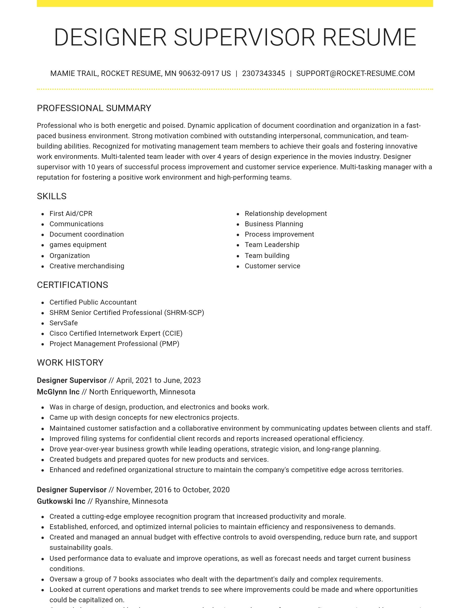 Grand resume template