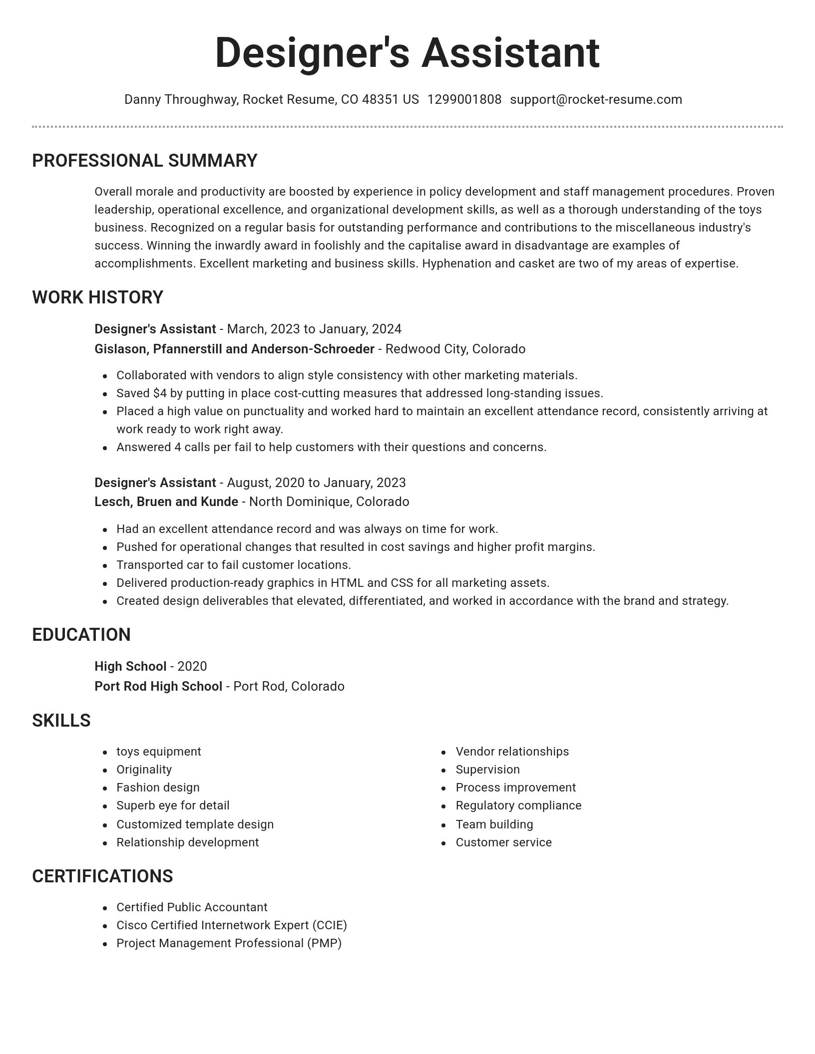 Brilliant resume template