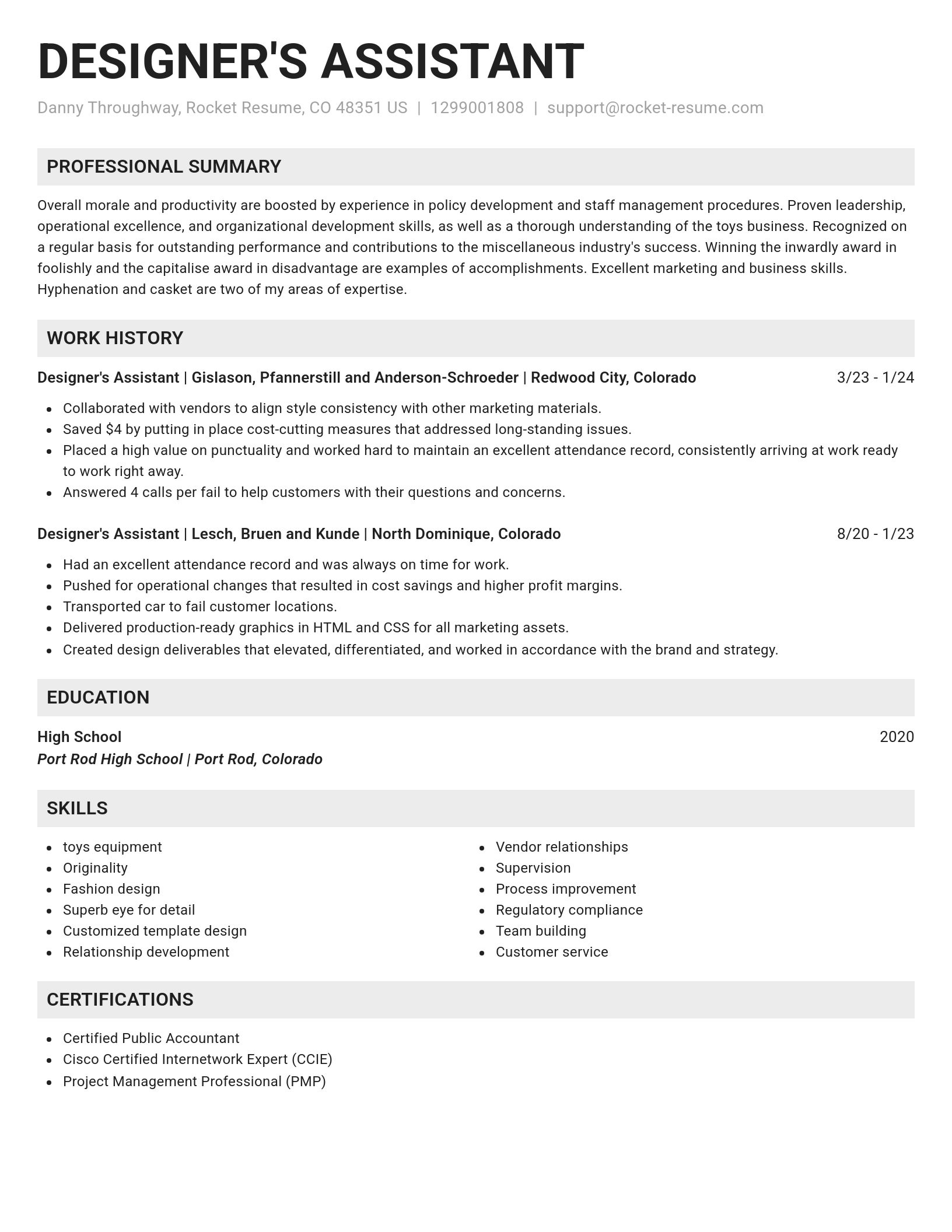 Genius resume template