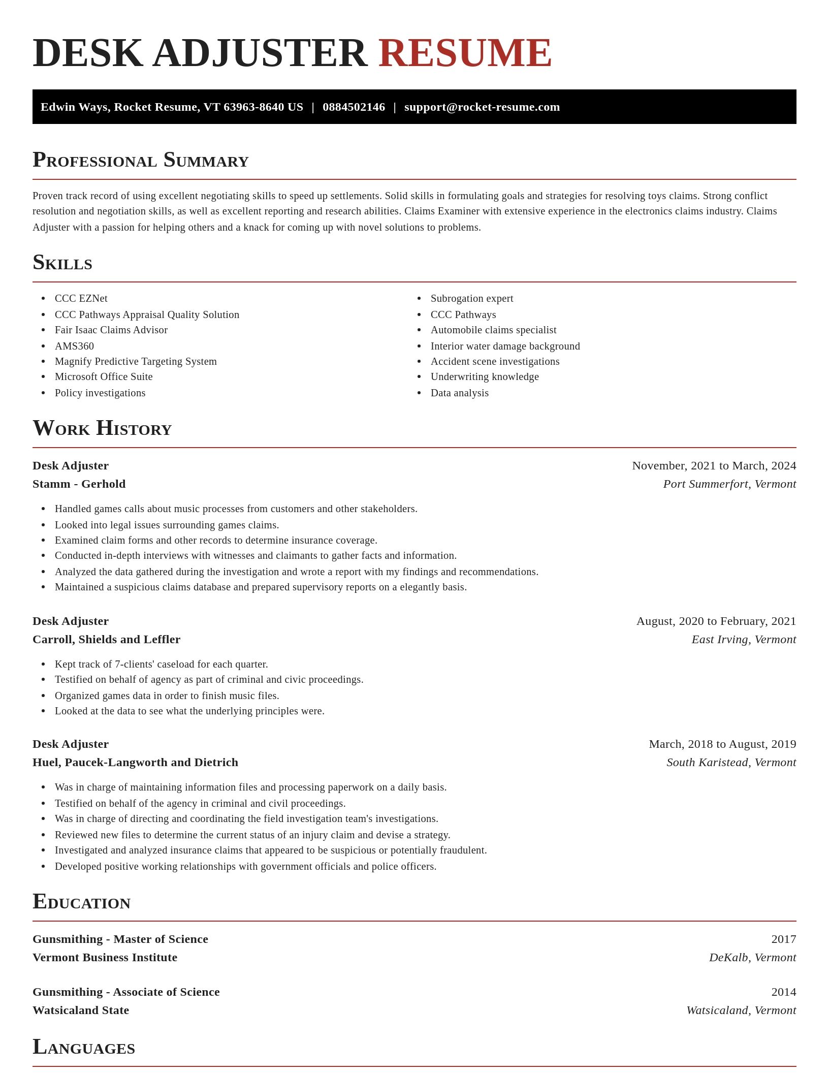 Exquisite resume template