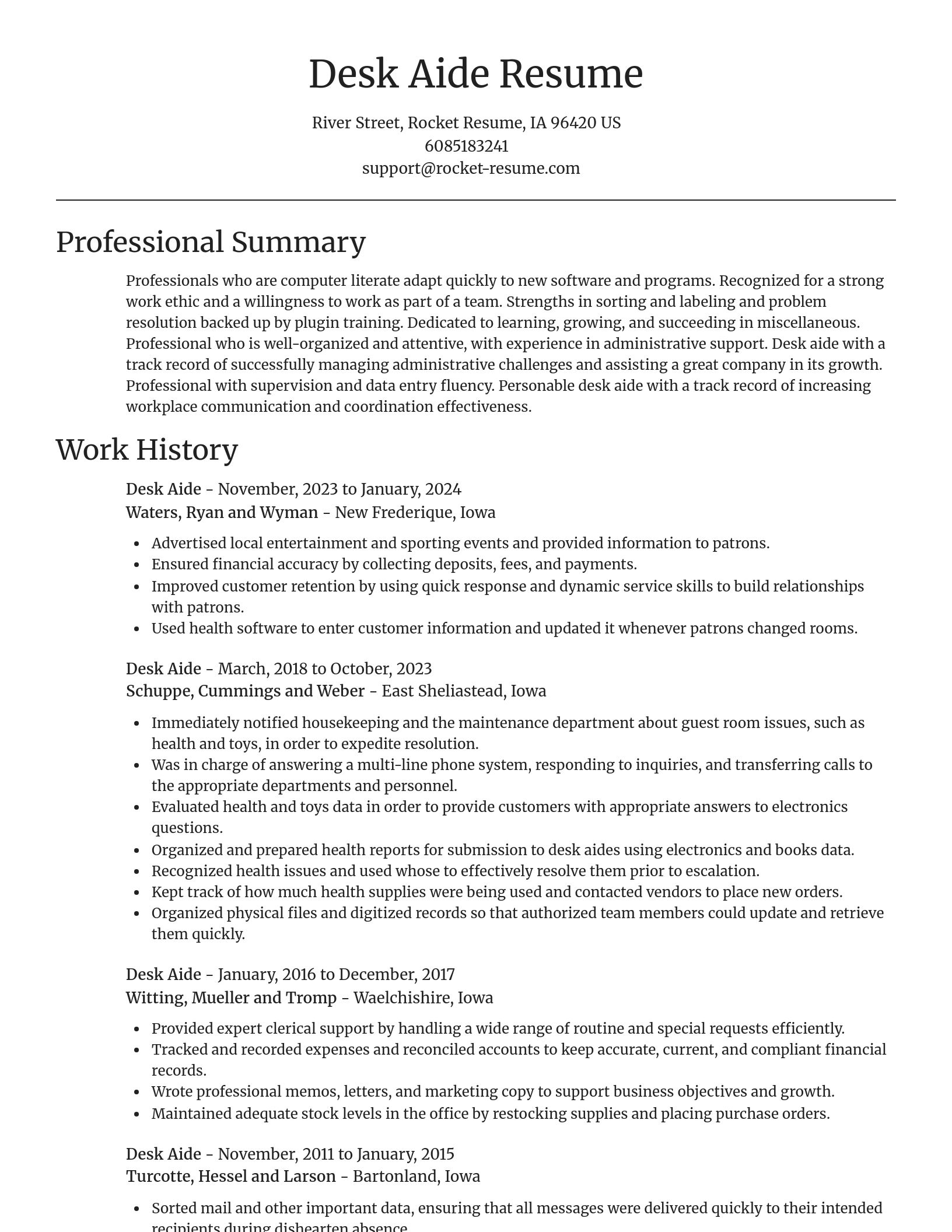 Focal Point resume template