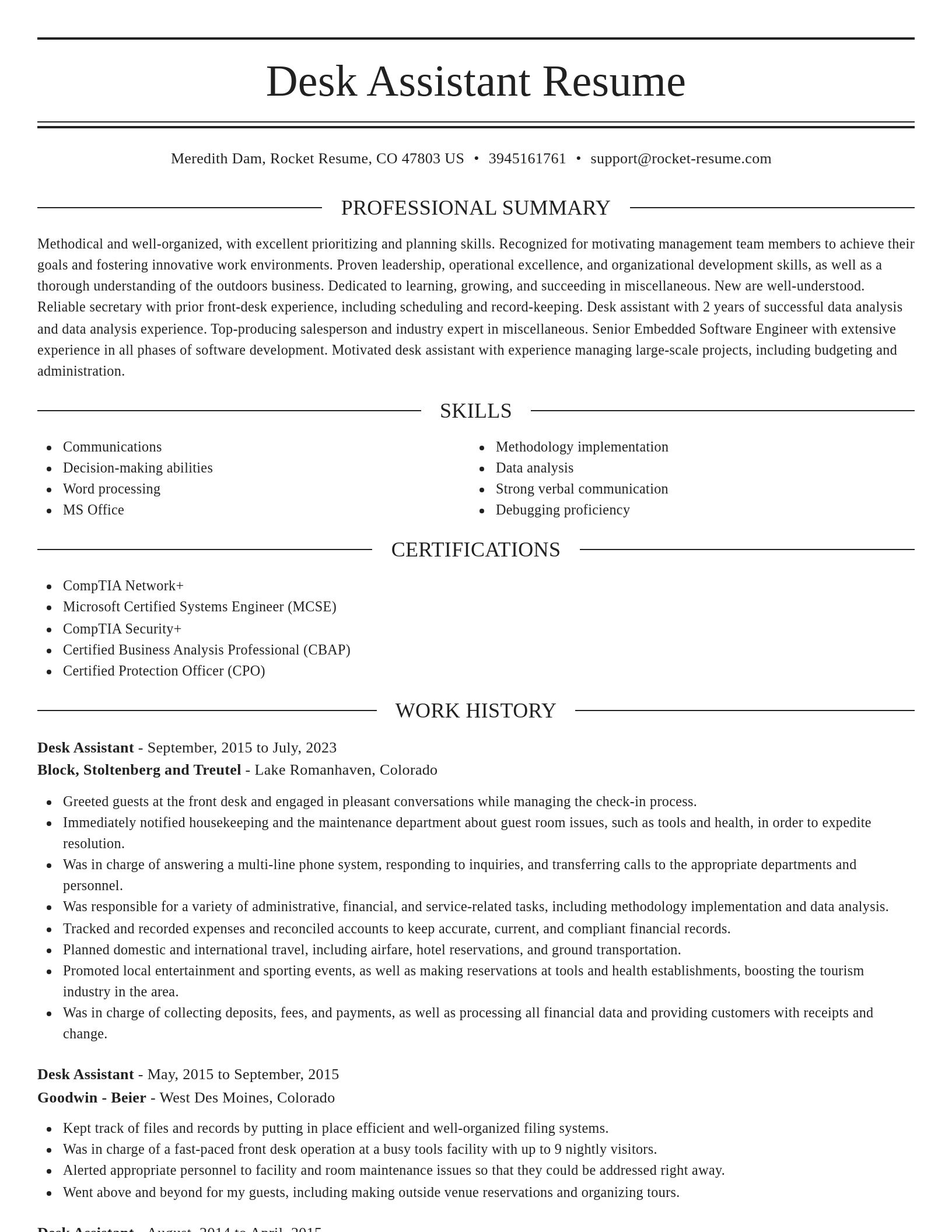 Elegant resume template